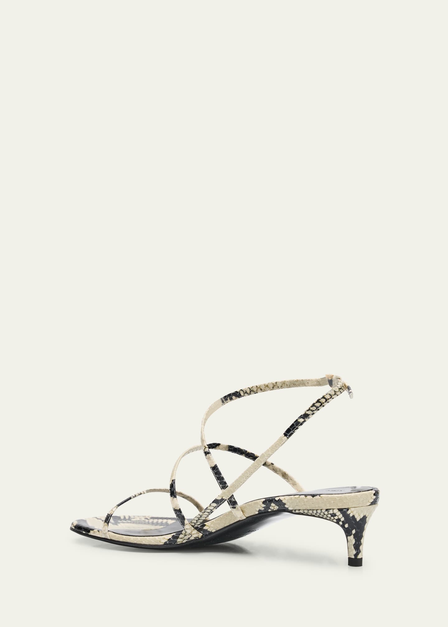 Khaite Strappy Python-Embossed Kitten Sandals Image 2 of 4