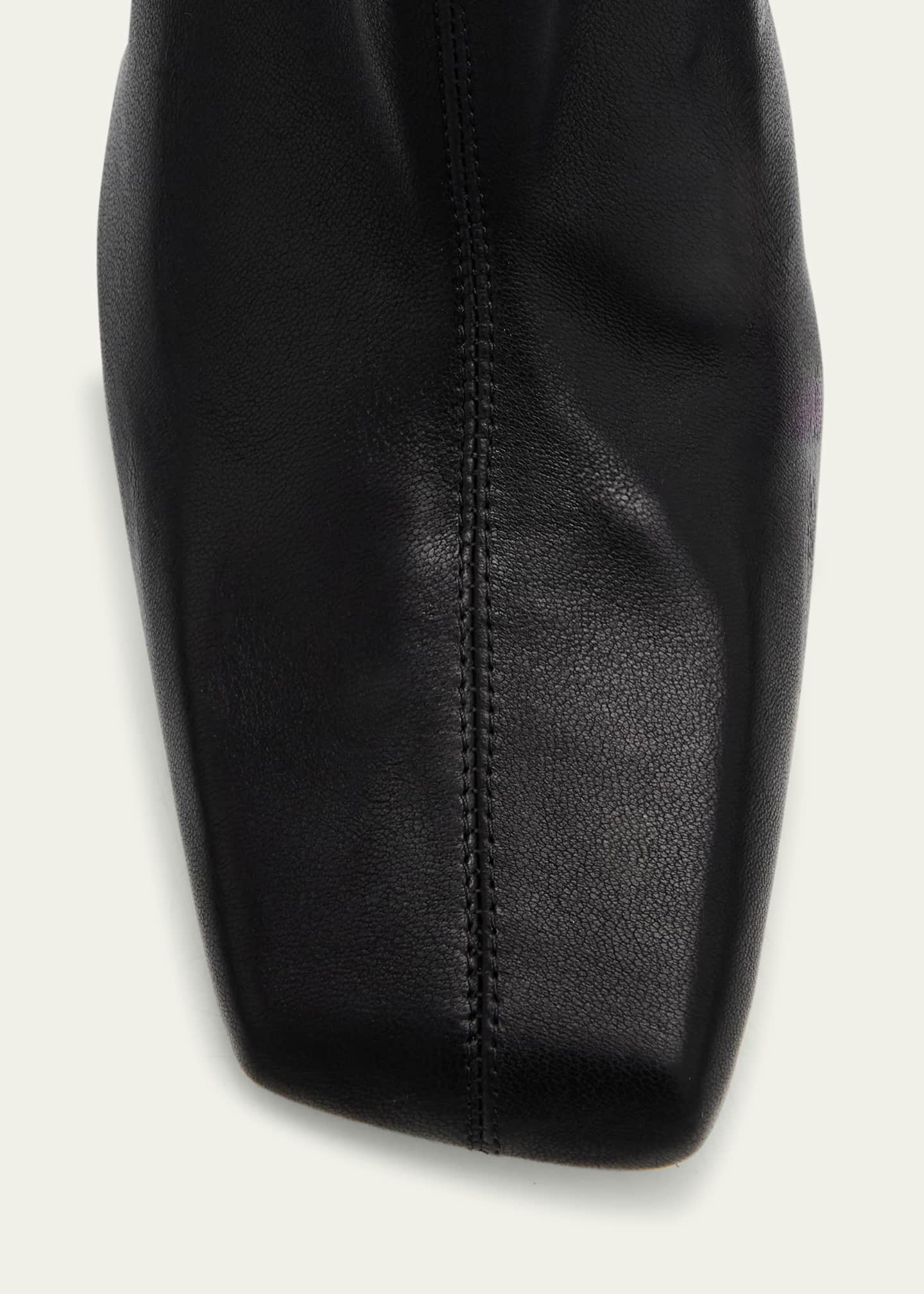 Khaite Eva Stretch Leather Ankle Booties Image 5 of 5