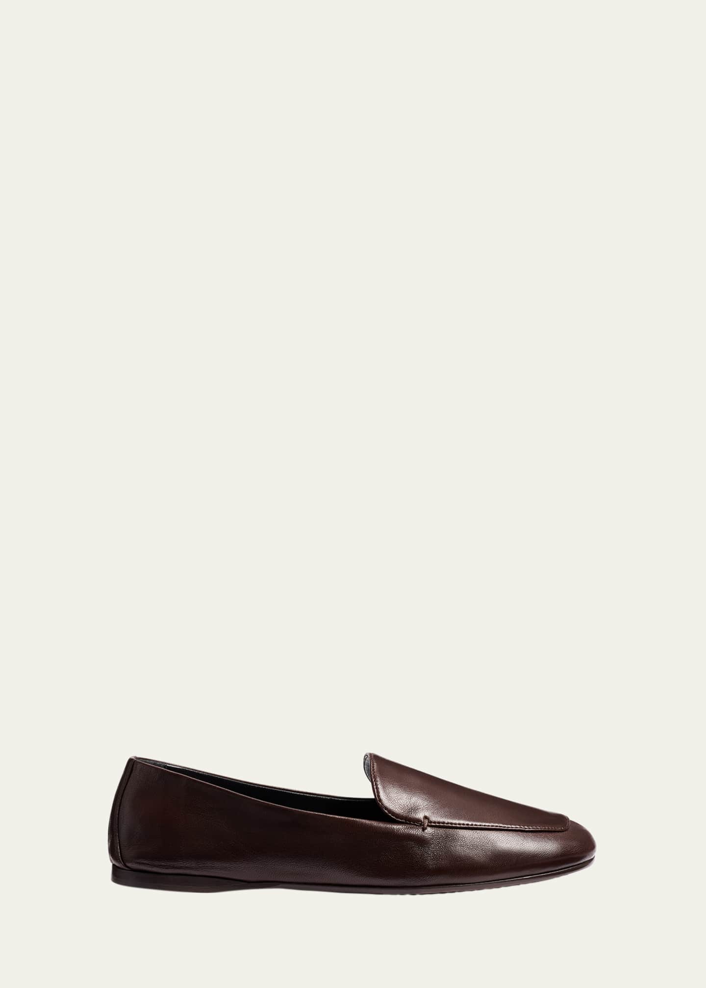 Khaite Monroe Leather Ballerina Loafers Image 1 of 3