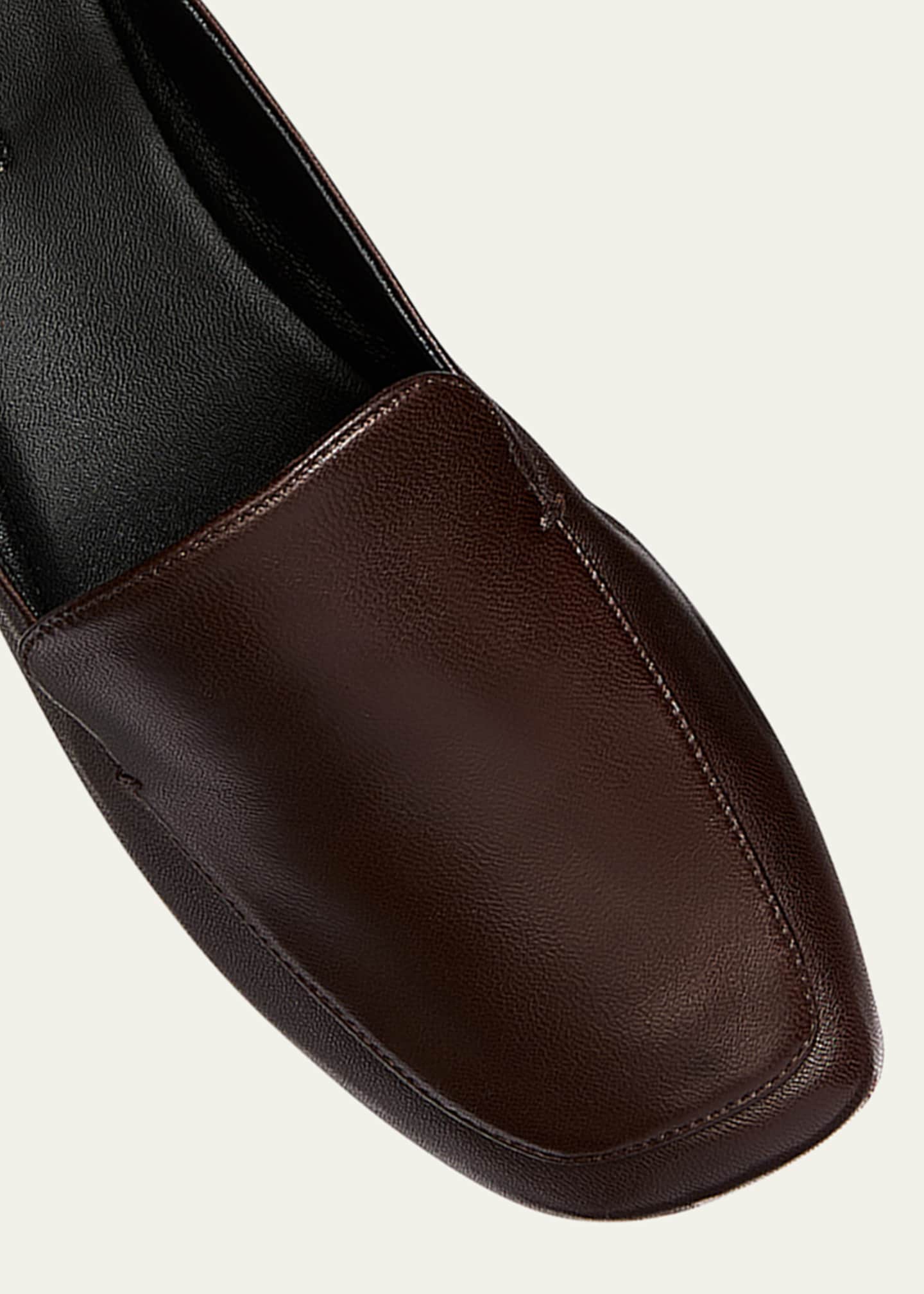 Khaite Monroe Leather Ballerina Loafers Image 3 of 3