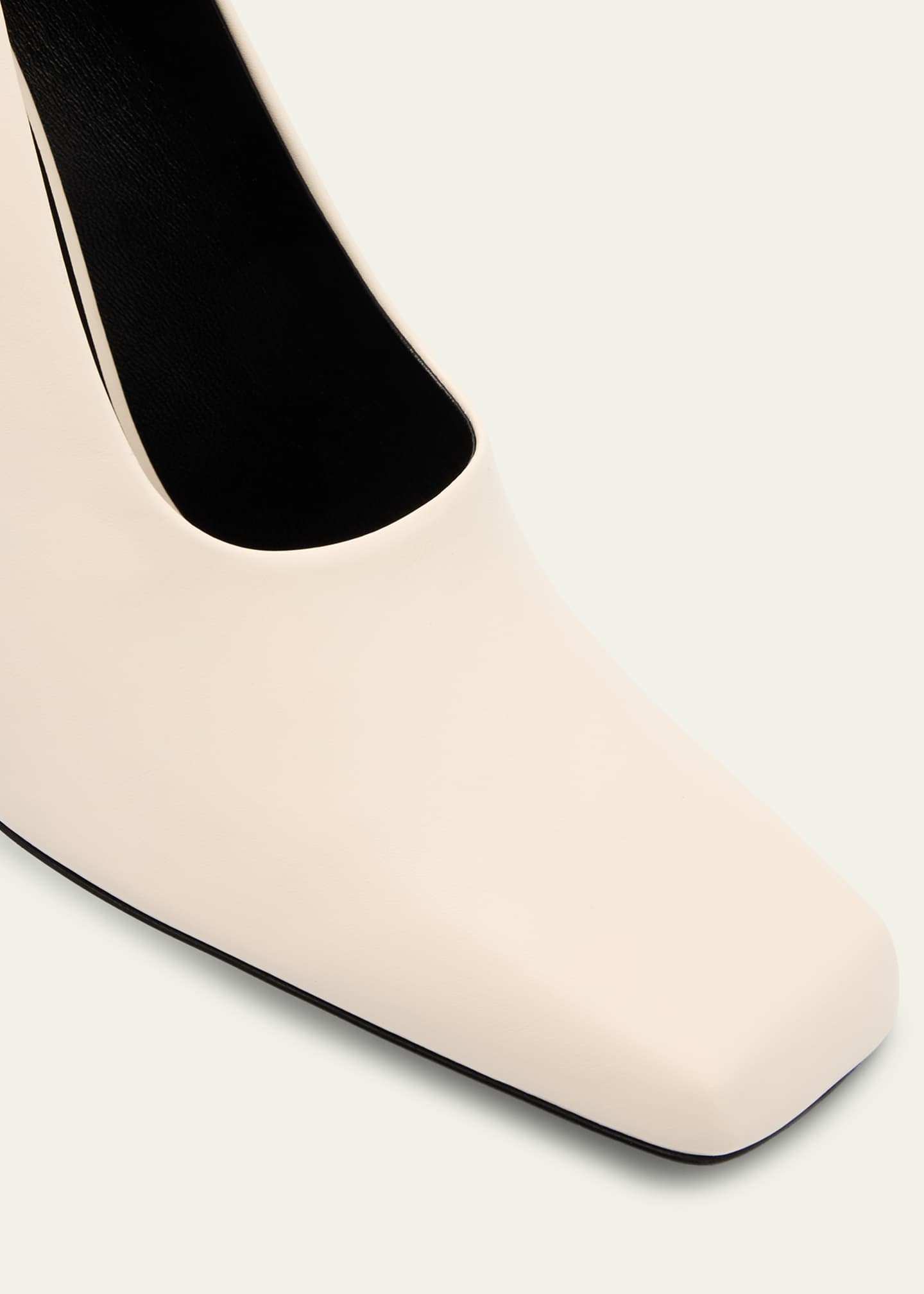 Khaite Eva Calfskin Leather Pumps Image 3 of 4