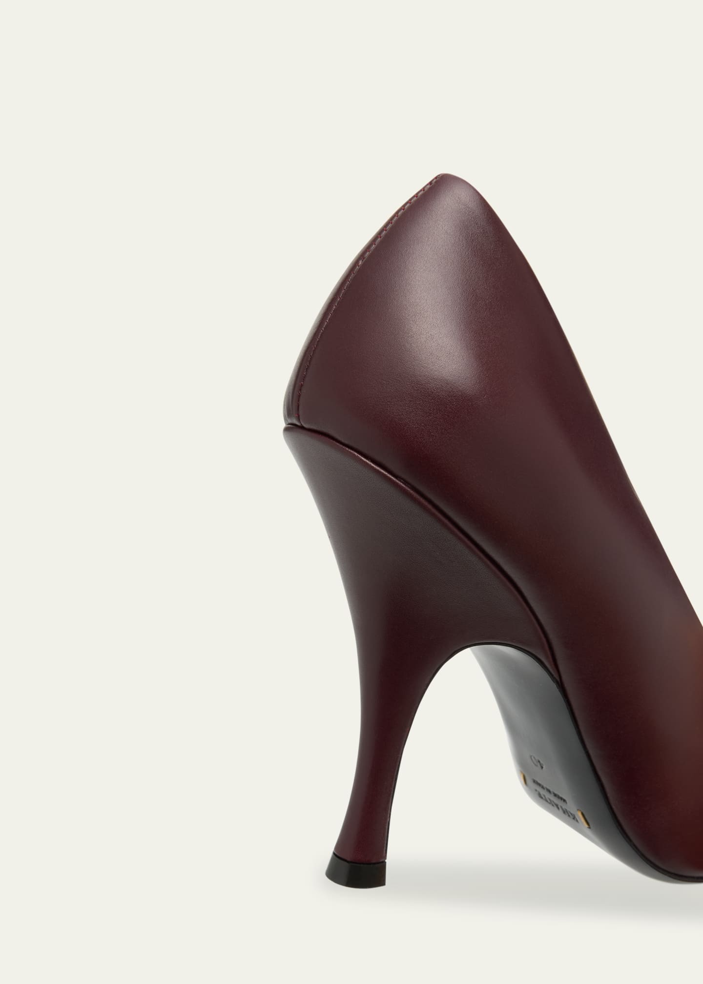Khaite Eva Calfskin Leather Pumps Image 3 of 4