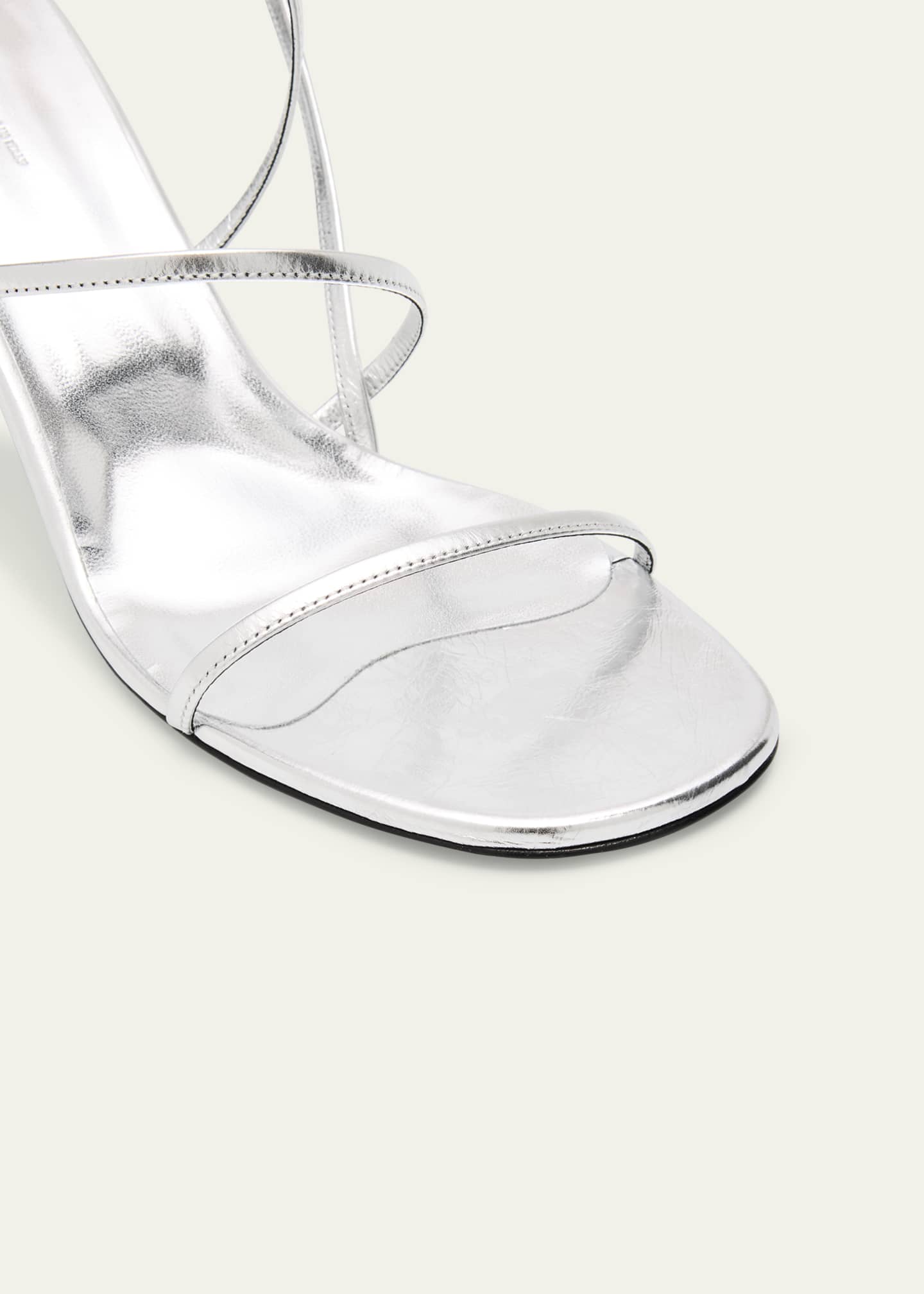 Khaite Strappy Metallic Ankle-Strap Sandals Image 4 of 5