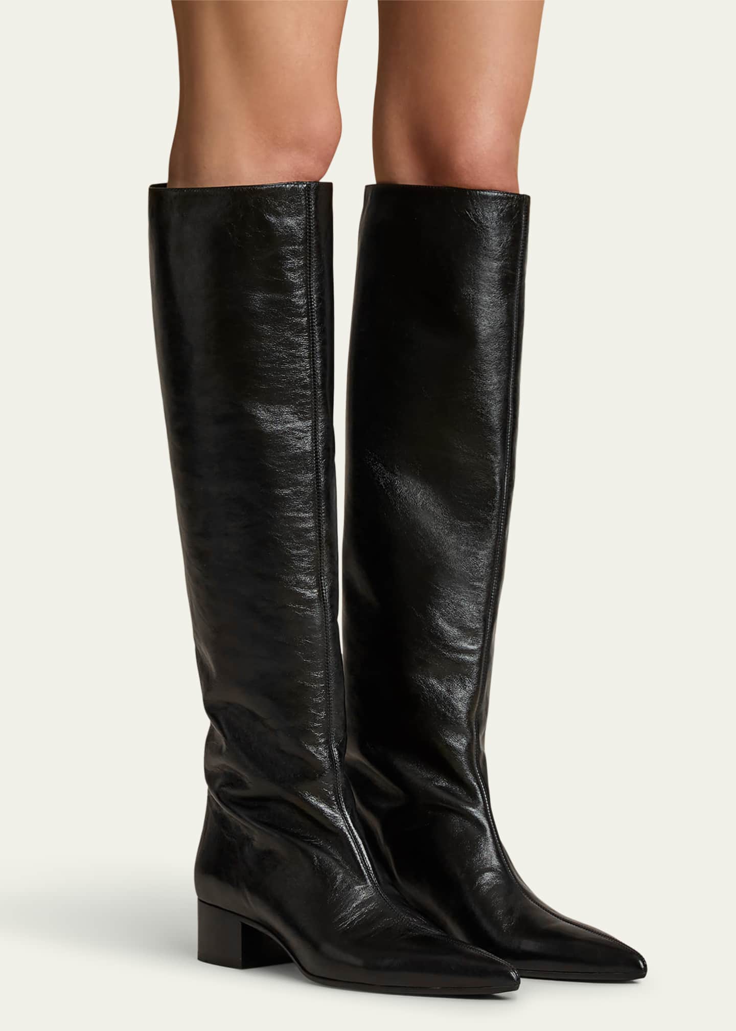 Khaite Andee Leather Knee Boots Image 2 of 2
