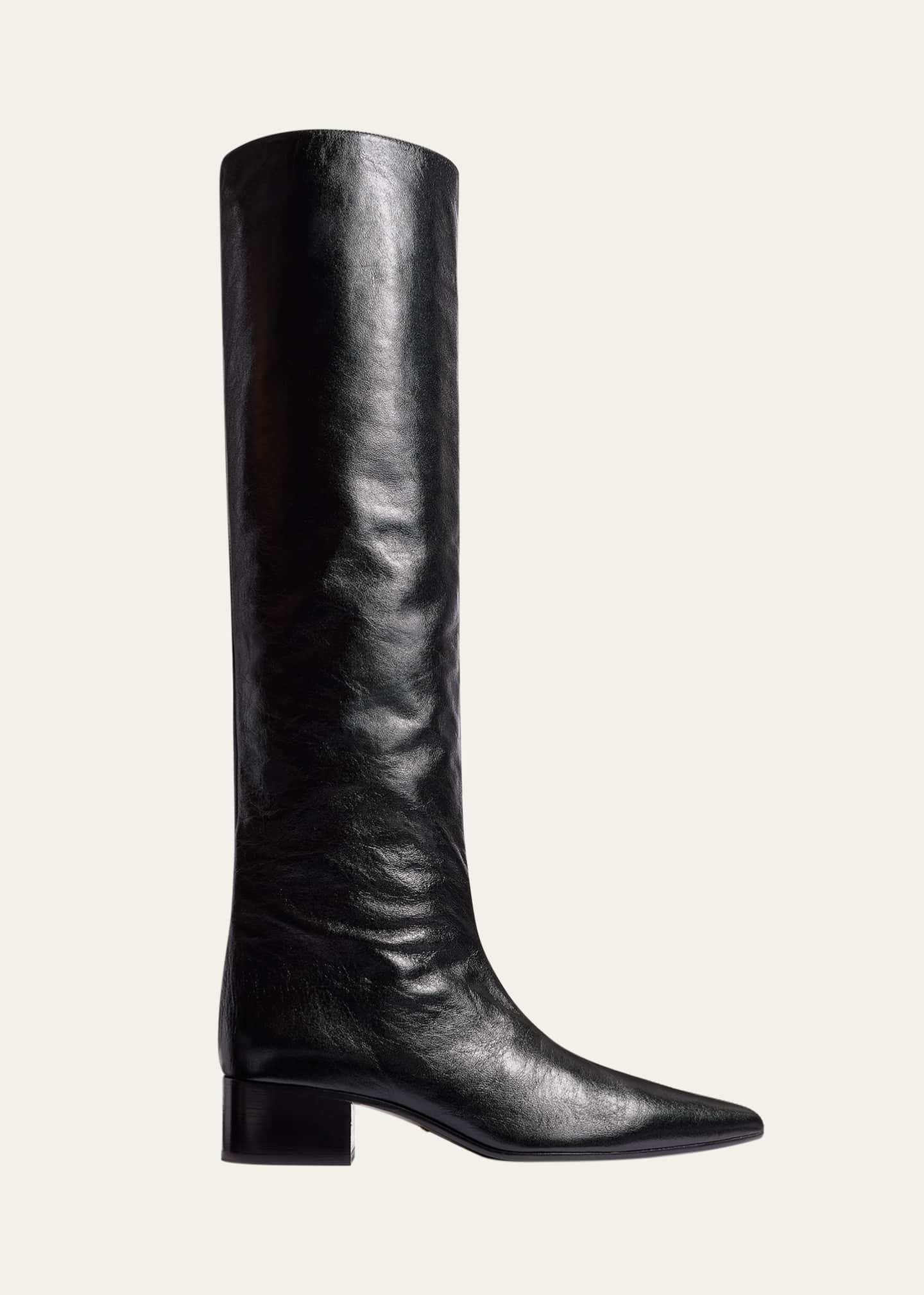 Khaite Andee Leather Knee Boots Image 1 of 2