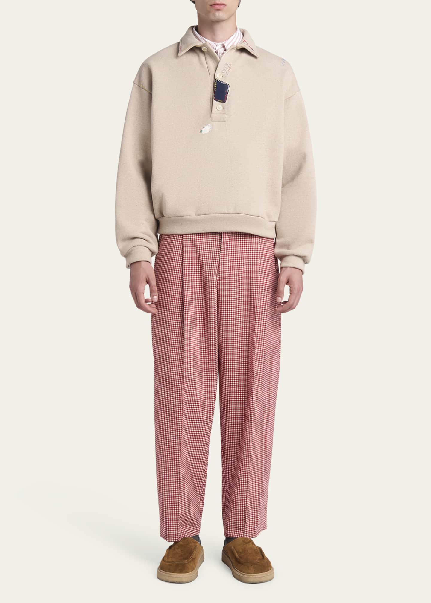 Marni Men's Multi-Stitch Boxy Rugby Shirt Image 2 of 5