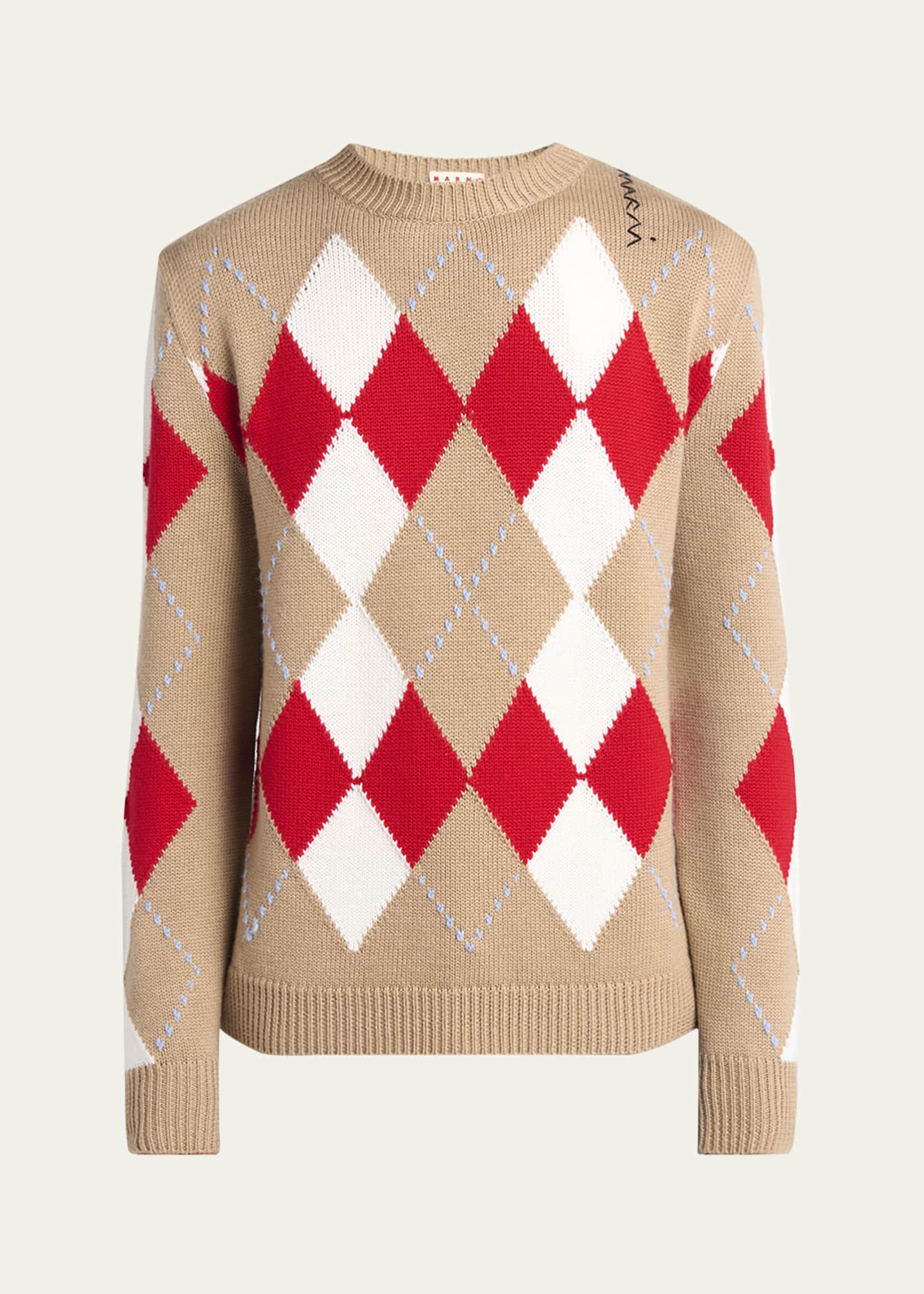 Marni Men's Argyle Intarsia Sweater Image 1 of 5
