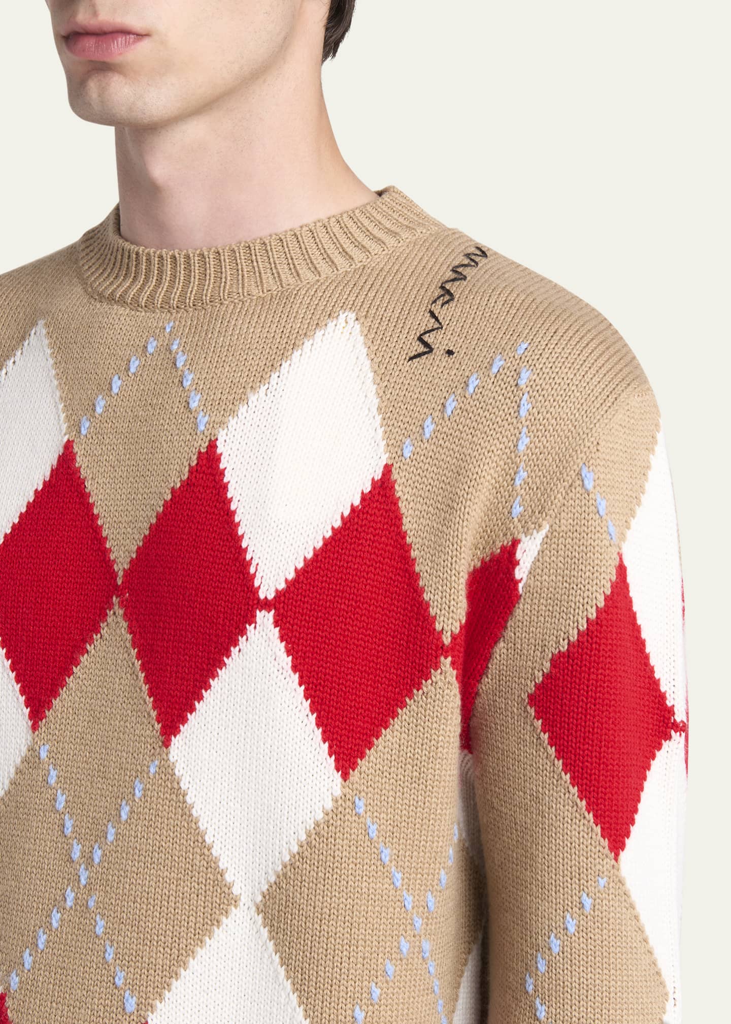 Marni Men's Argyle Intarsia Sweater Image 5 of 5