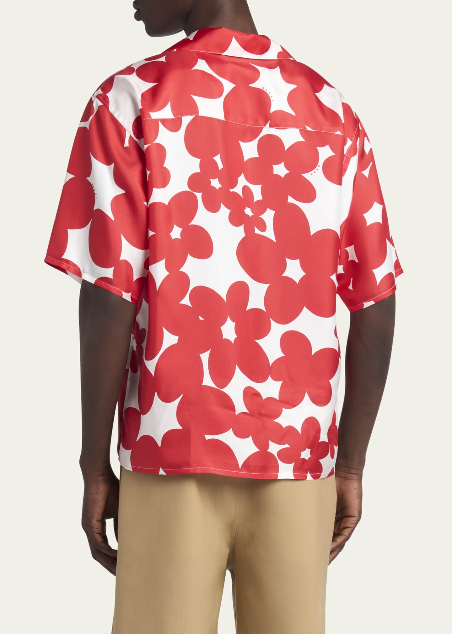Marni Men's Dillies Silk Camp Shirt Image 3 of 5