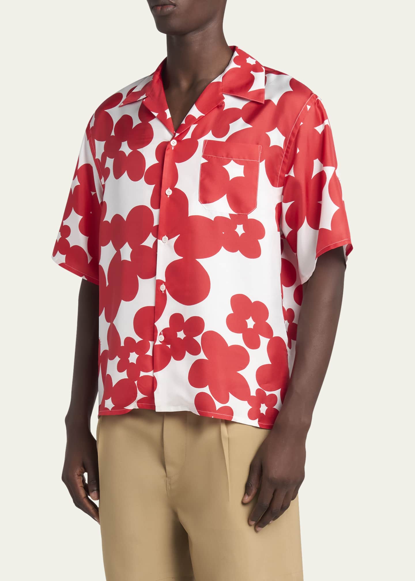 Marni Men's Dillies Silk Camp Shirt Image 4 of 5