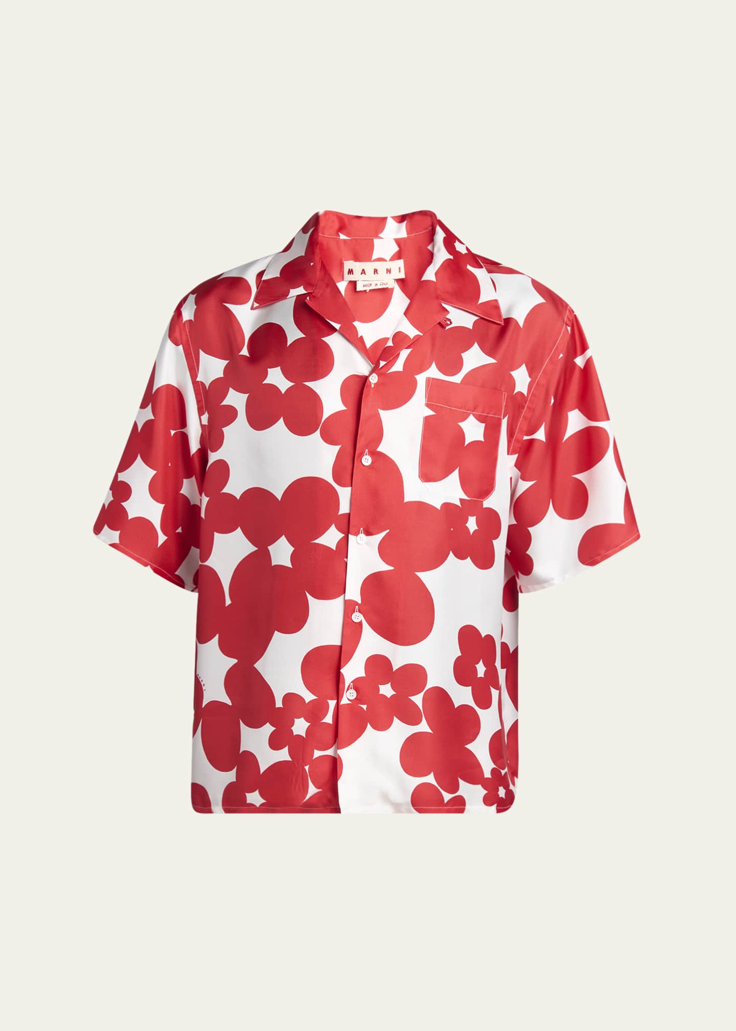 Marni Men's Dillies Silk Camp Shirt Image 1 of 5
