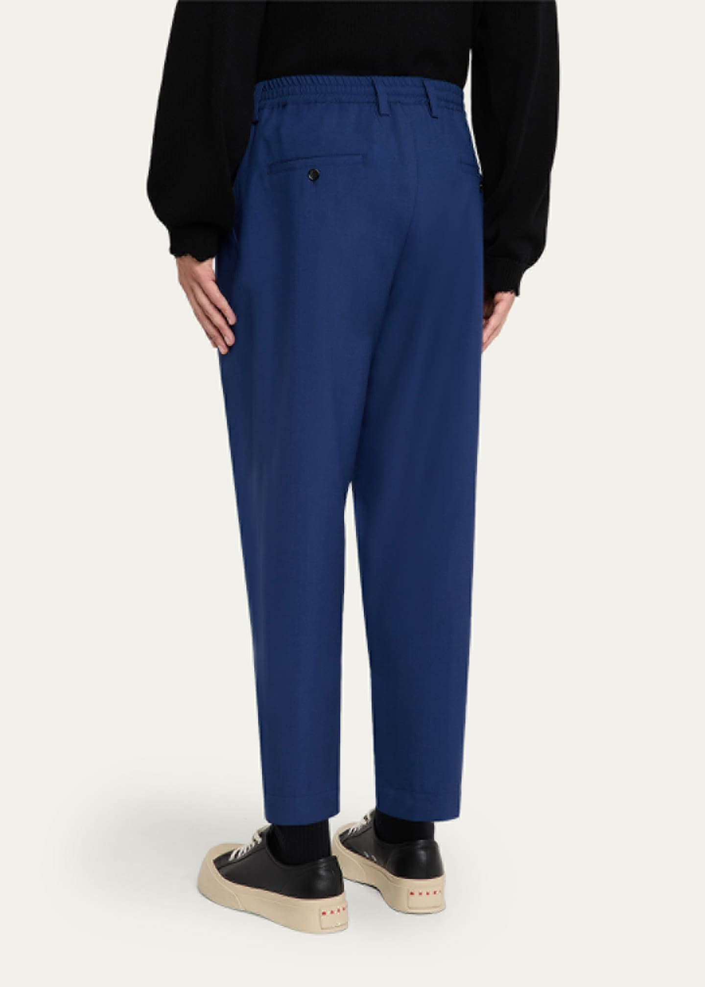 Marni Men's Tropical Wool Cropped Trousers Image 3 of 5