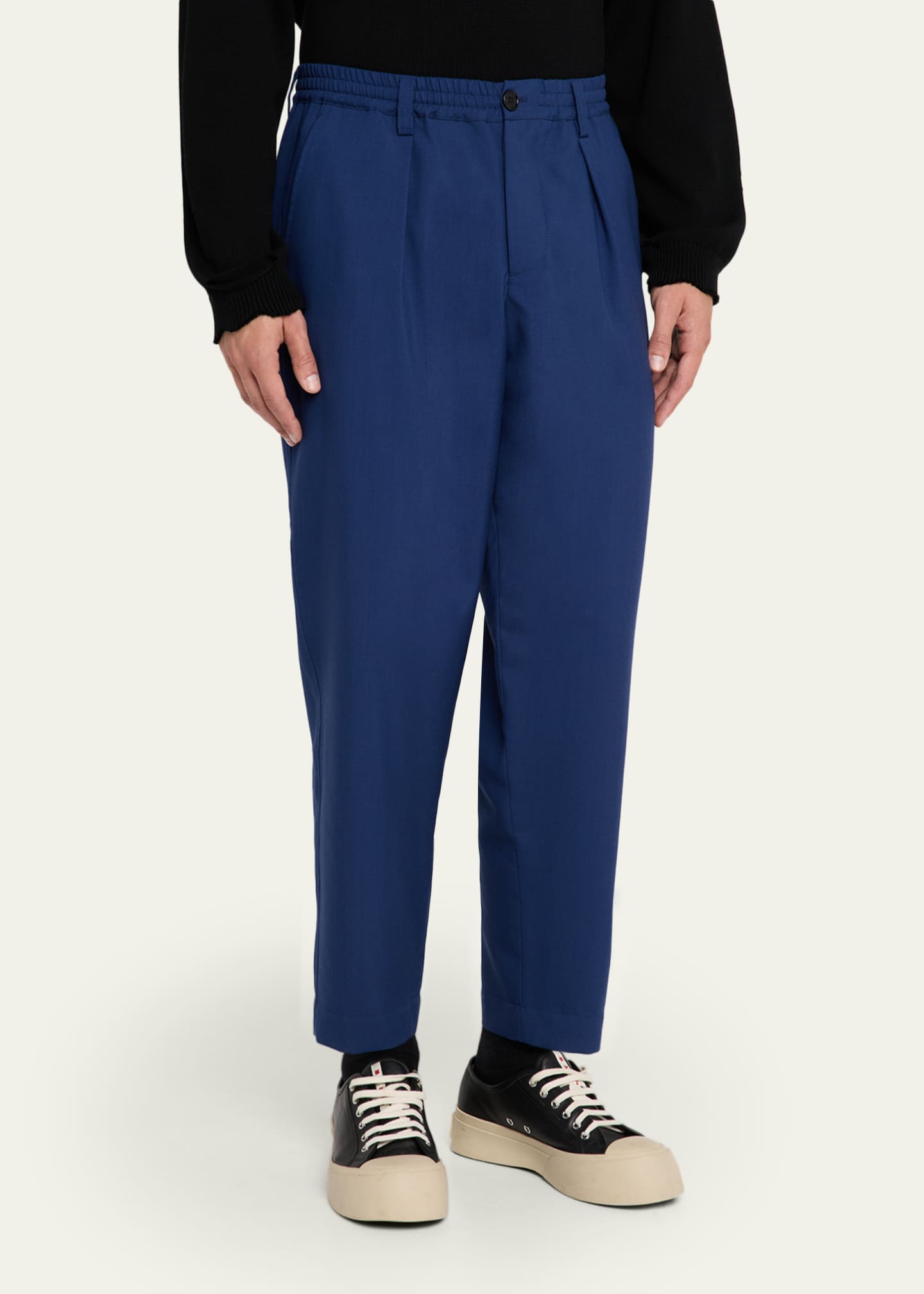 Marni Men's Tropical Wool Cropped Trousers Image 4 of 5