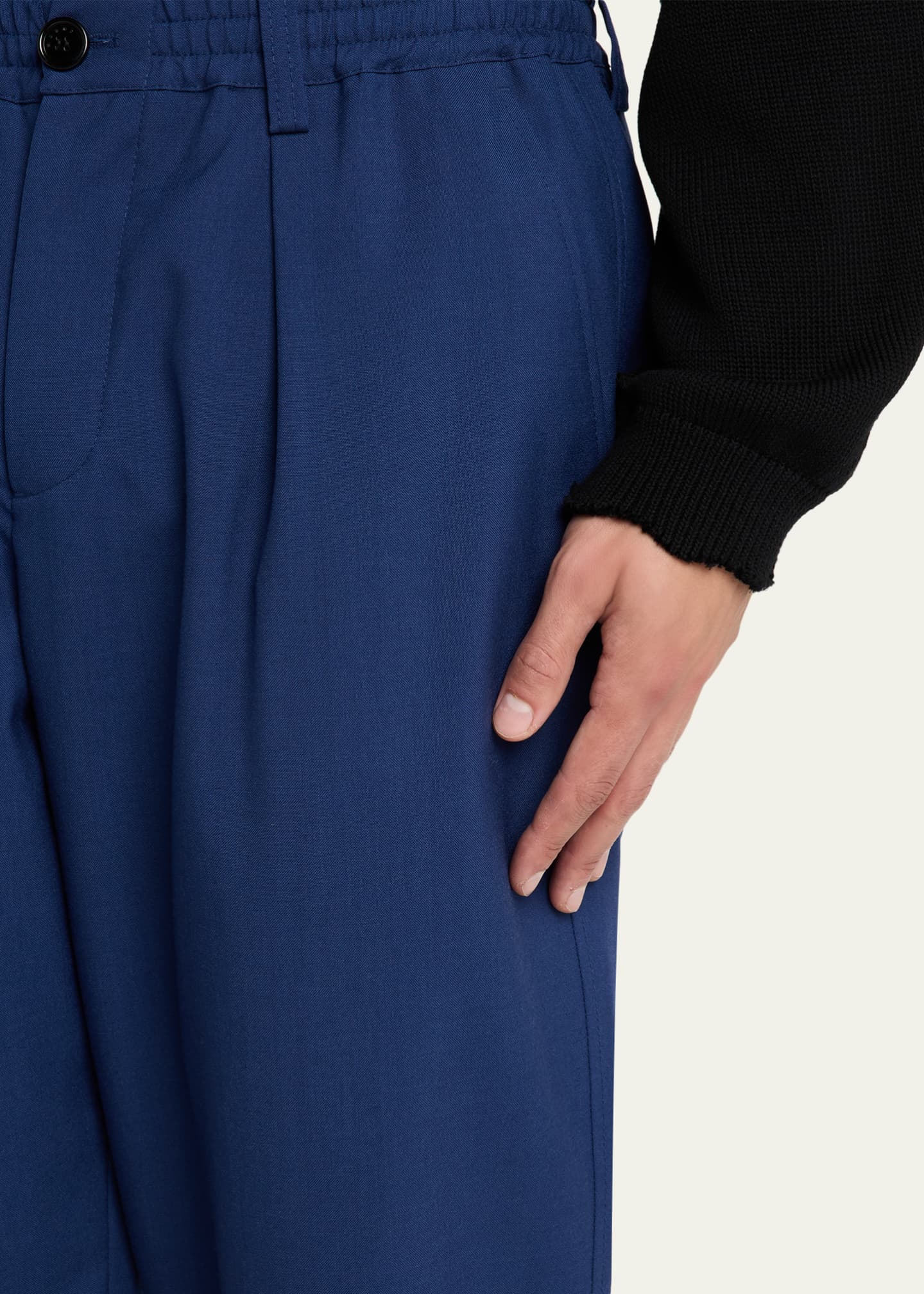 Marni Men's Tropical Wool Cropped Trousers Image 5 of 5