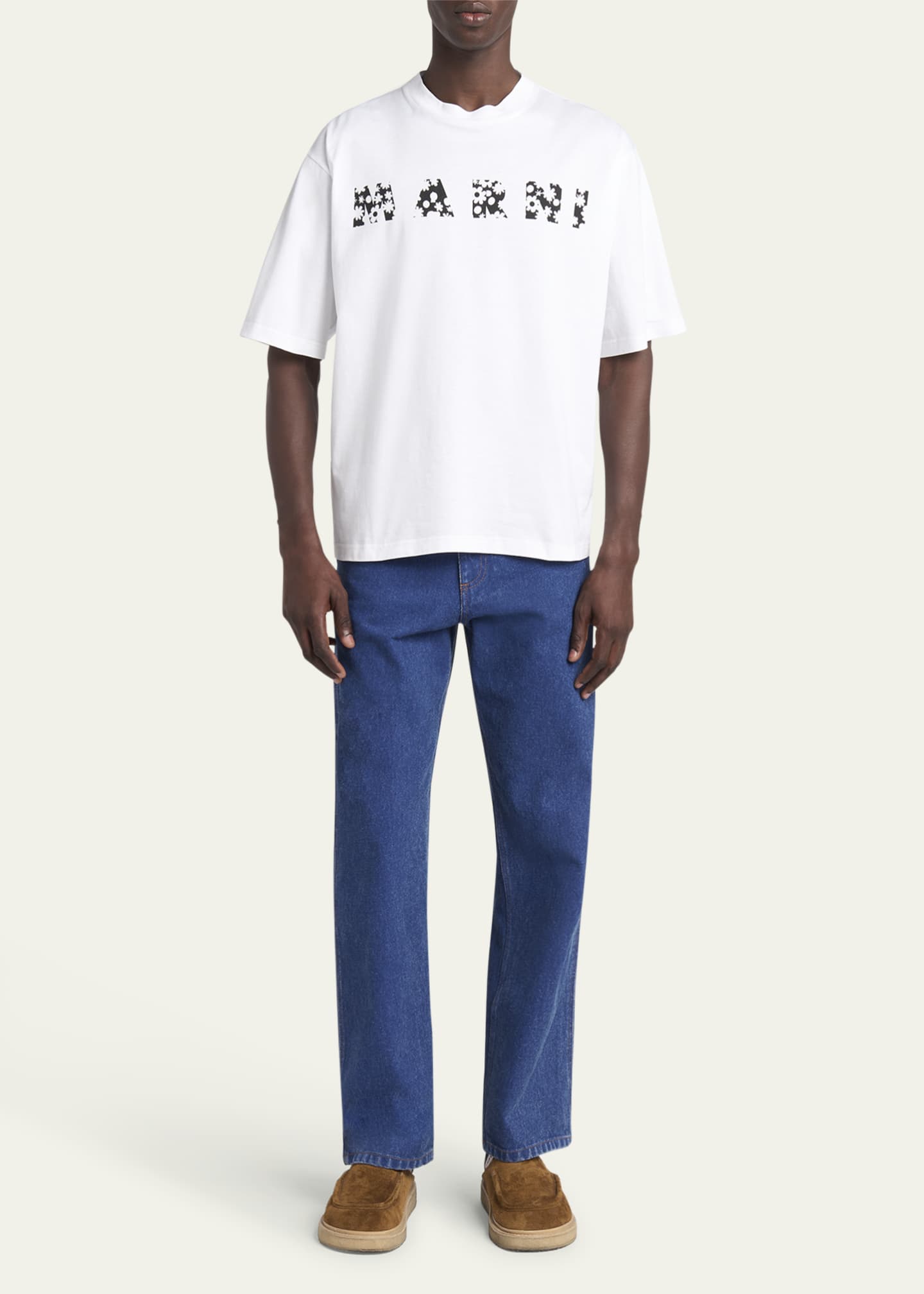 Marni Men's Floral Logo T-Shirt Image 2 of 5