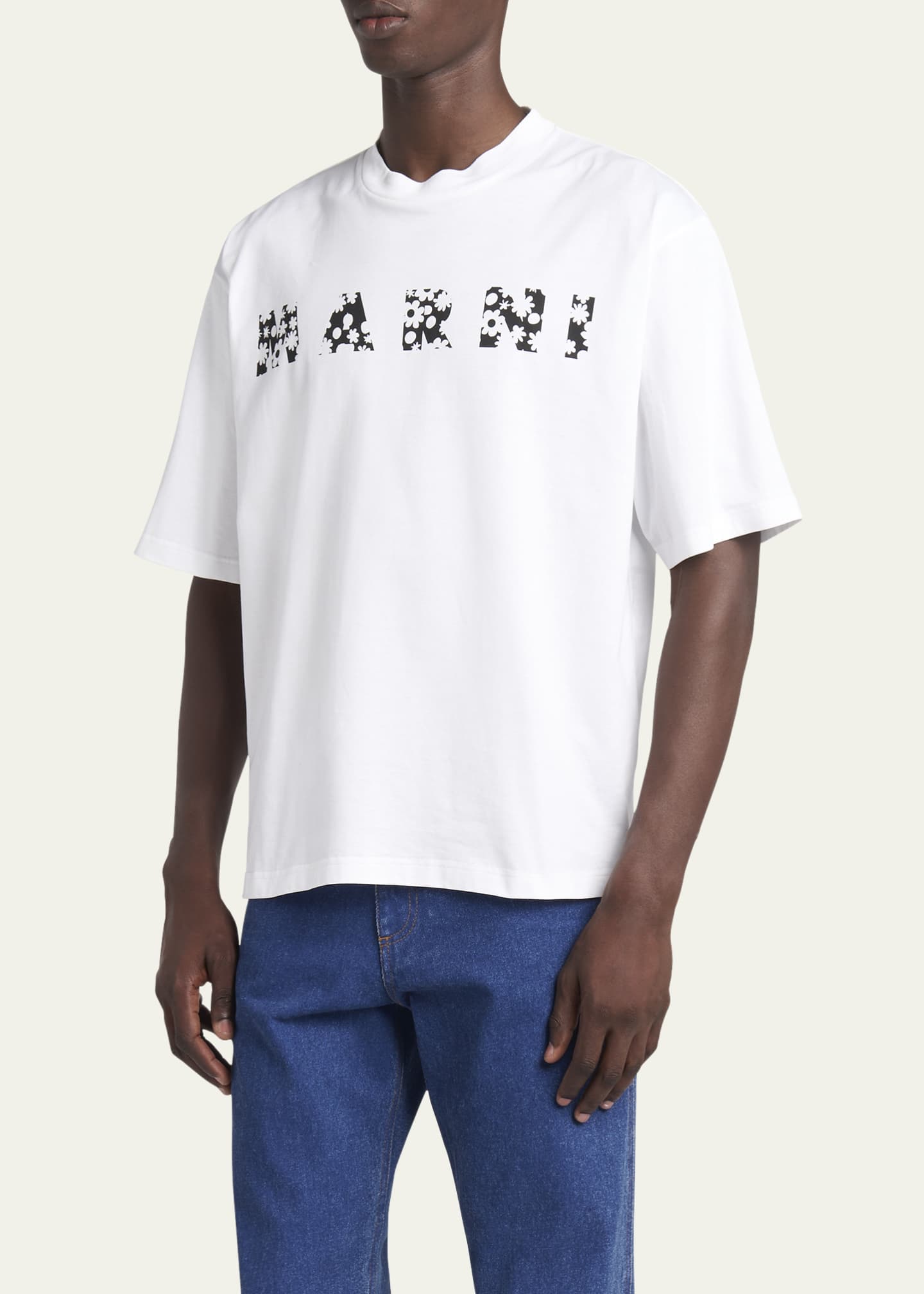 Marni Men's Floral Logo T-Shirt Image 4 of 5