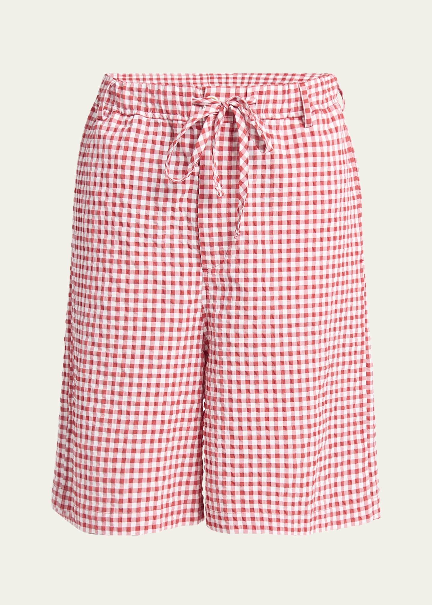 Marni Men's Gingham Seersucker Shorts Image 1 of 5