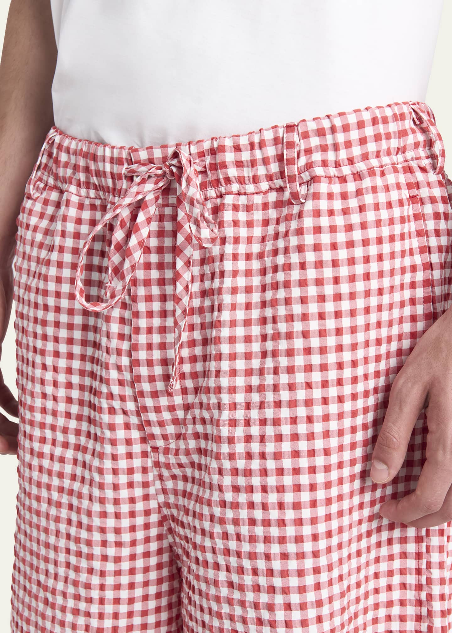 Marni Men's Gingham Seersucker Shorts Image 5 of 5