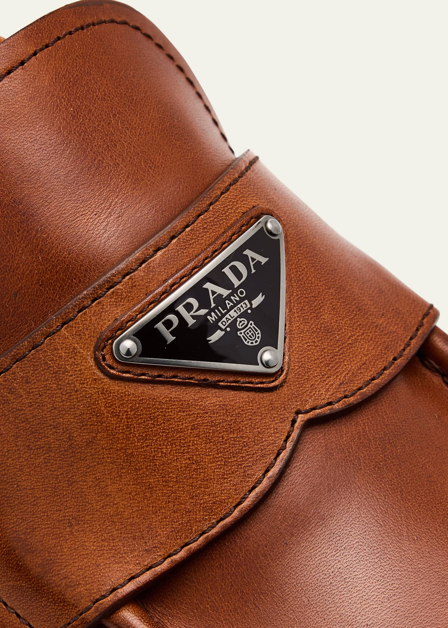 Prada Men's St Moritz Leather Penny Loafers Image 6 of 6