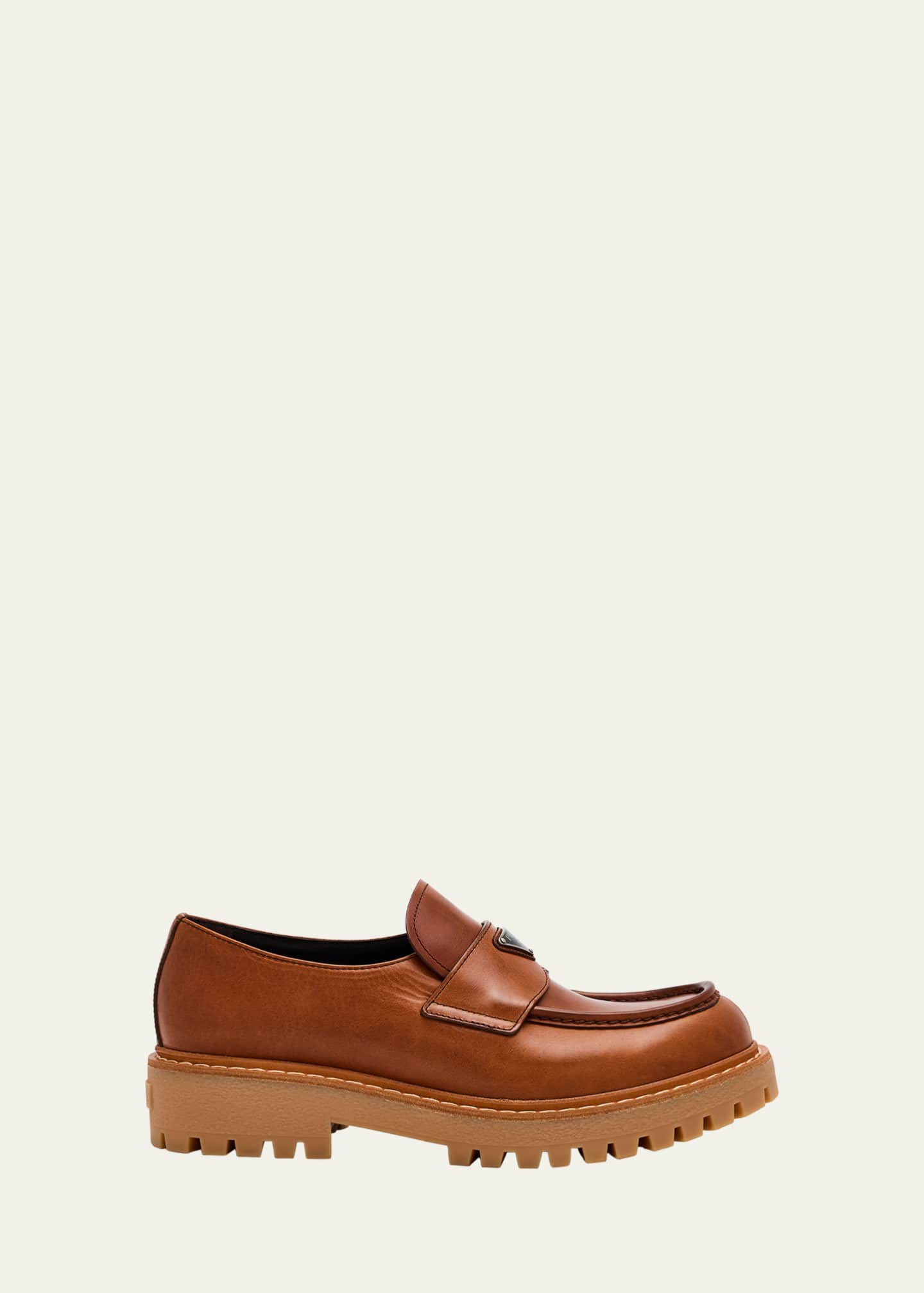 Prada Men's St Moritz Leather Penny Loafers Image 1 of 6