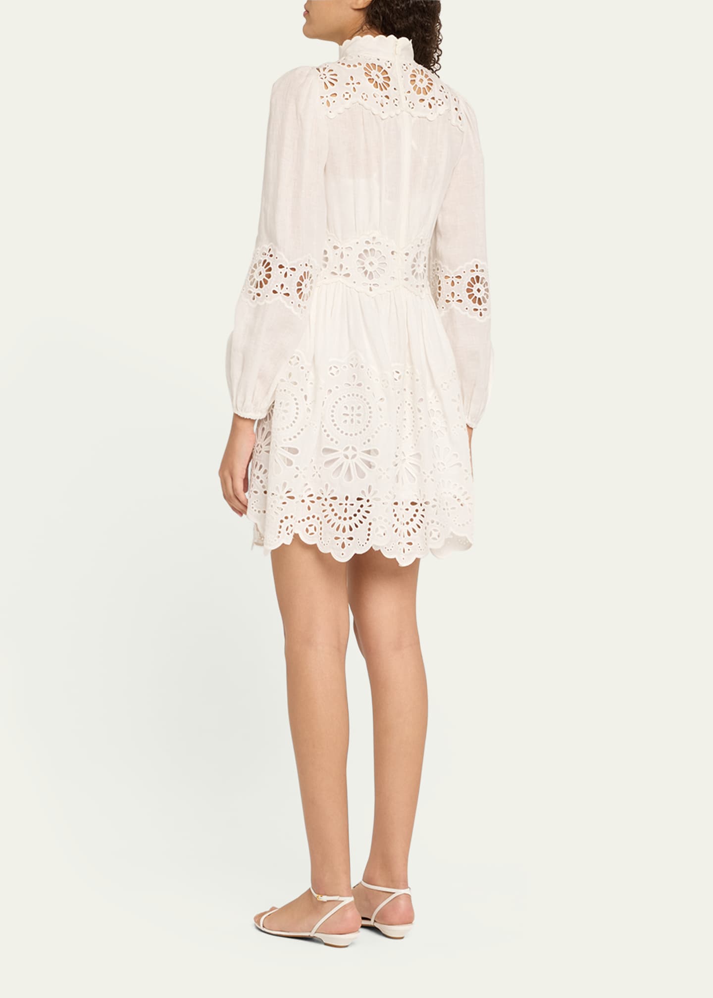 Zimmermann Acacia Broderie Mini Dress Image 3 of 5
