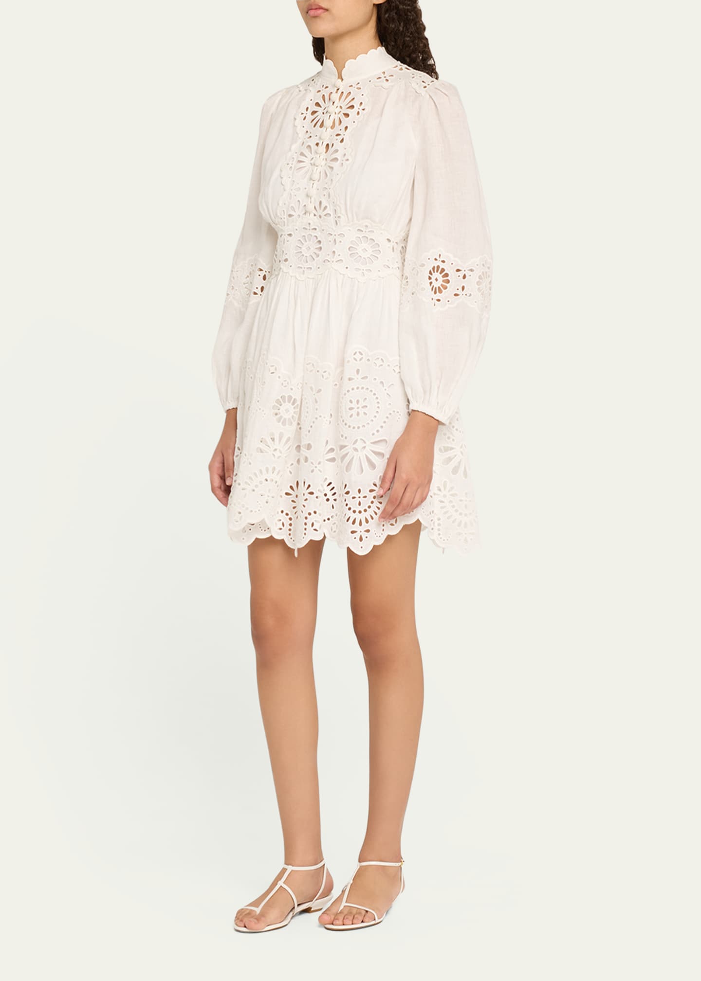 Zimmermann Acacia Broderie Mini Dress Image 4 of 5