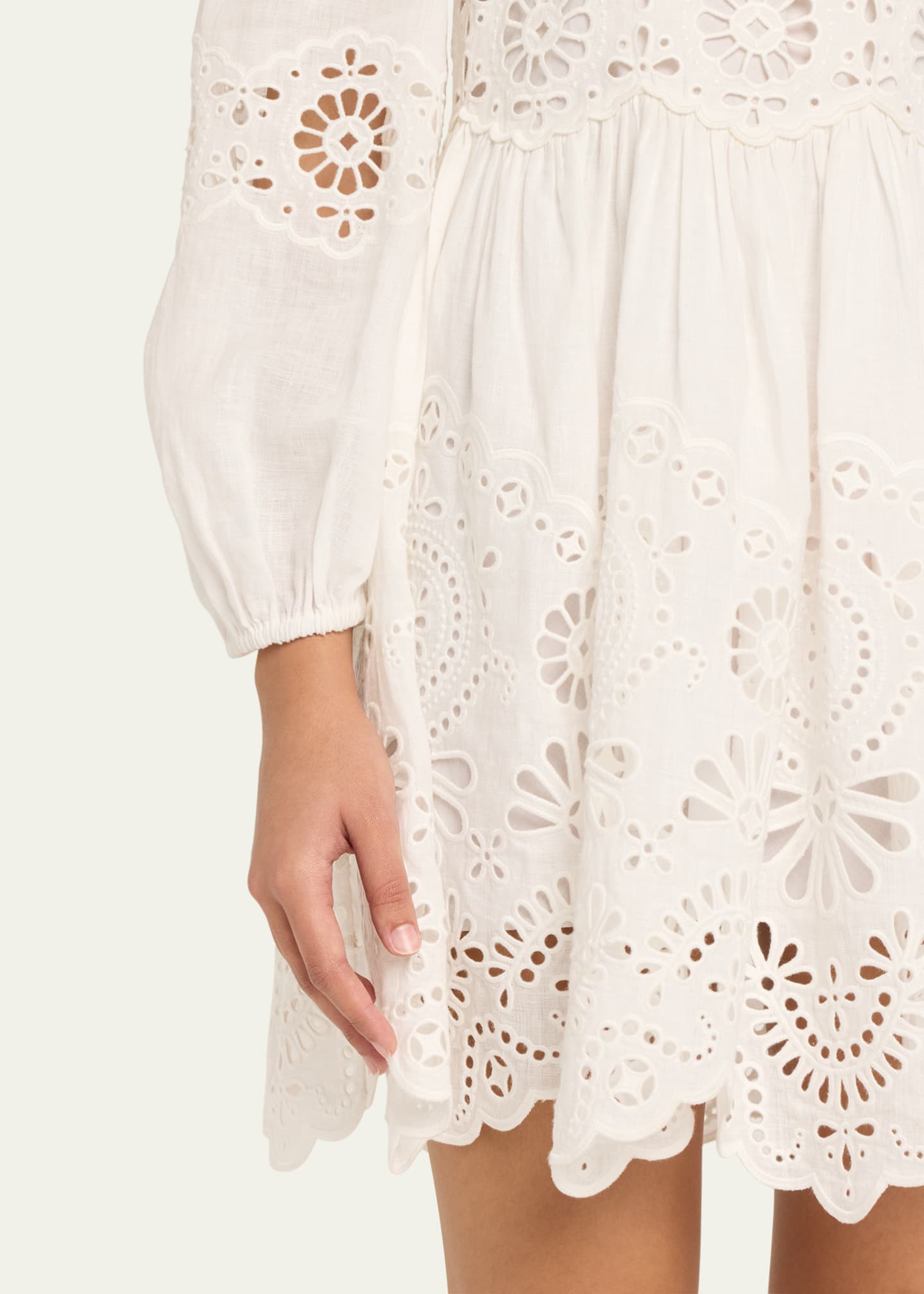 Zimmermann Acacia Broderie Mini Dress Image 5 of 5