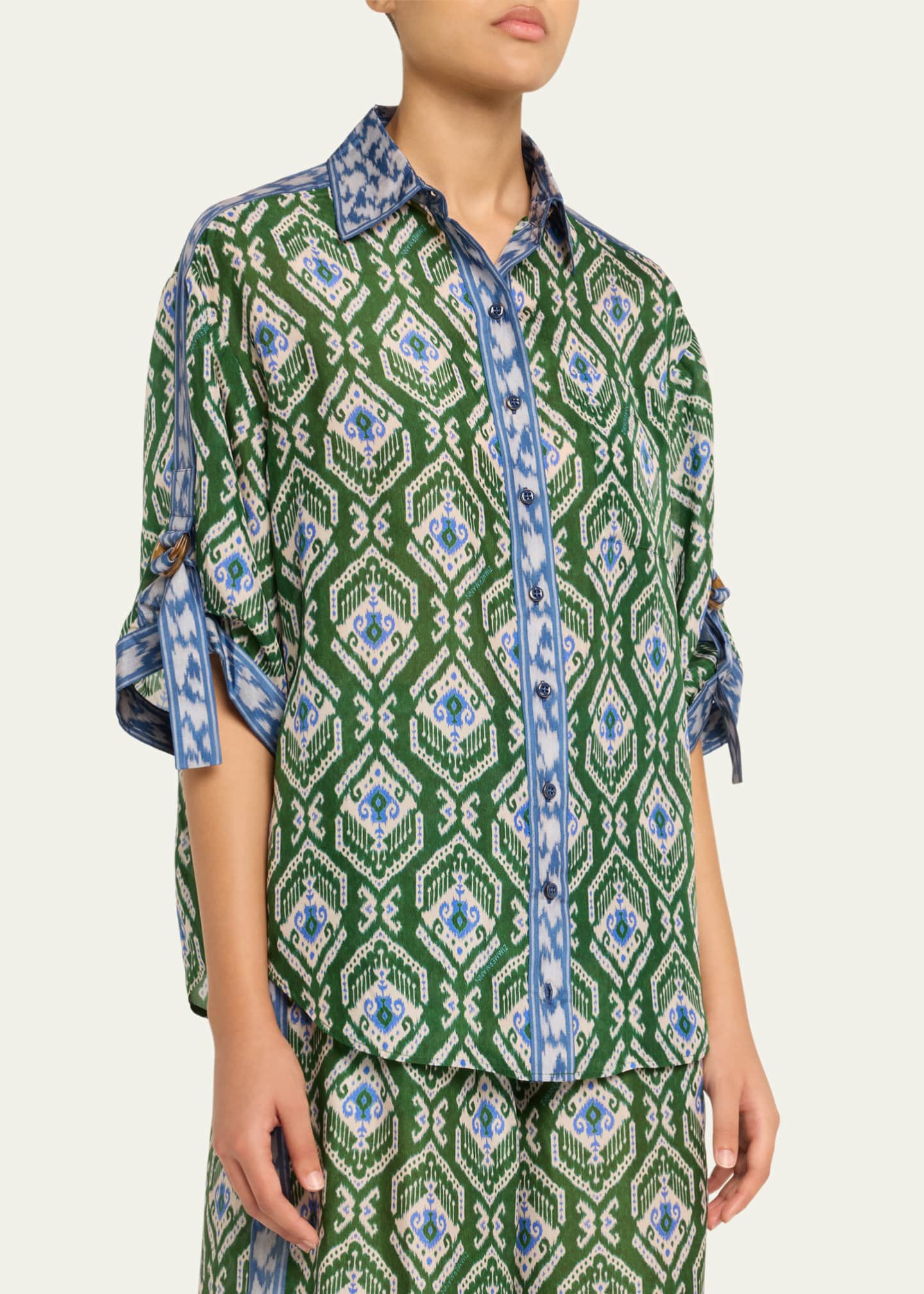 Zimmermann Ikat Wylie Relaxed Shirt Image 4 of 5