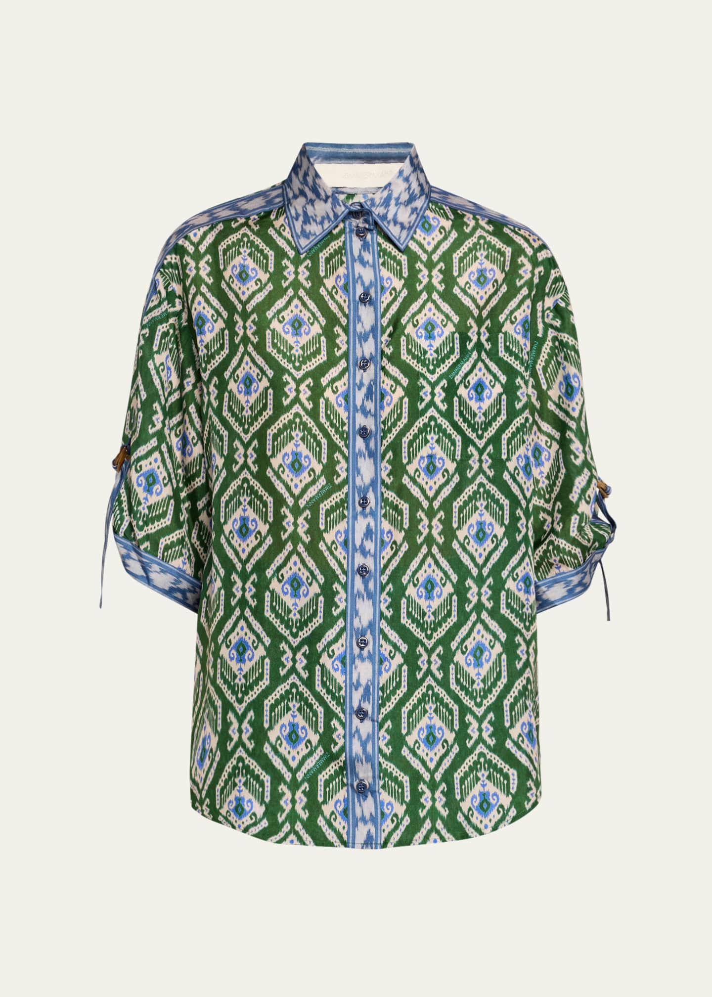 Zimmermann Ikat Wylie Relaxed Shirt Image 1 of 5