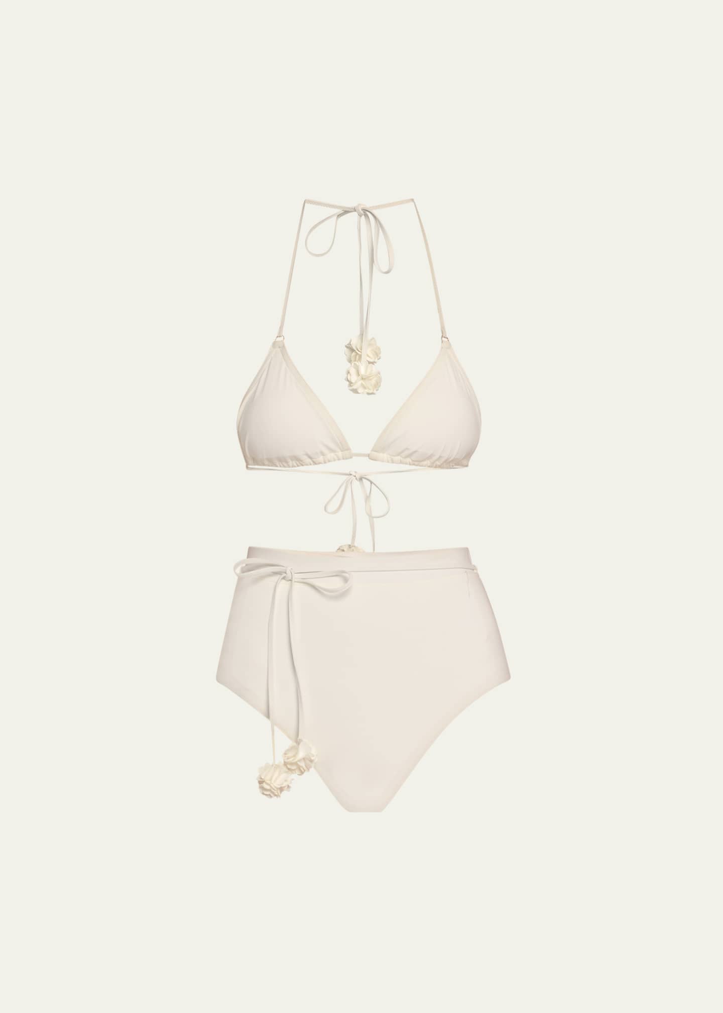 Zimmermann Everley Flower Trim Two-Piece Swimsuit Image 1 of 4