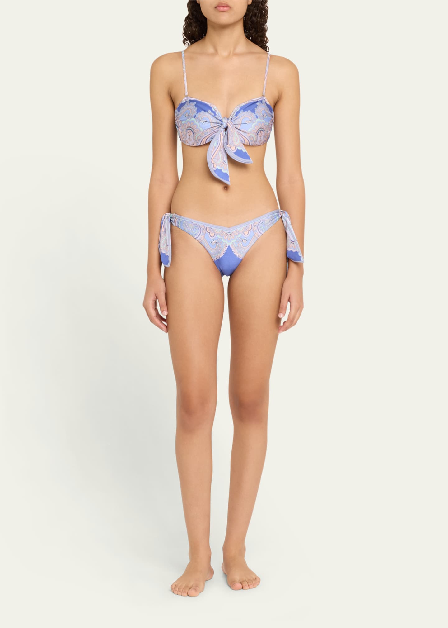 Zimmermann Maxine Paisley Scarf Tie Two-Piece Swimsuit Image 2 of 4