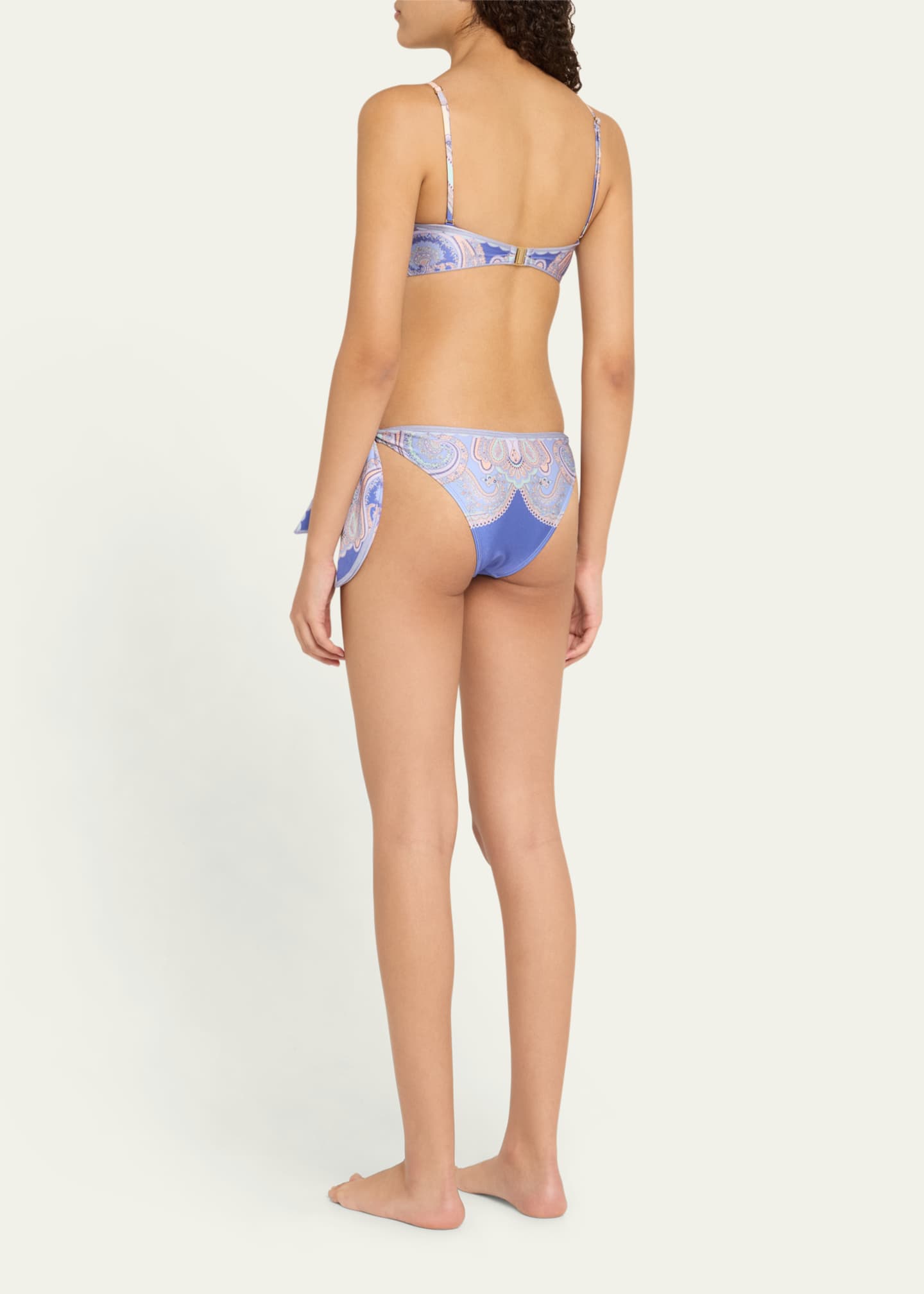 Zimmermann Maxine Paisley Scarf Tie Two-Piece Swimsuit Image 3 of 4