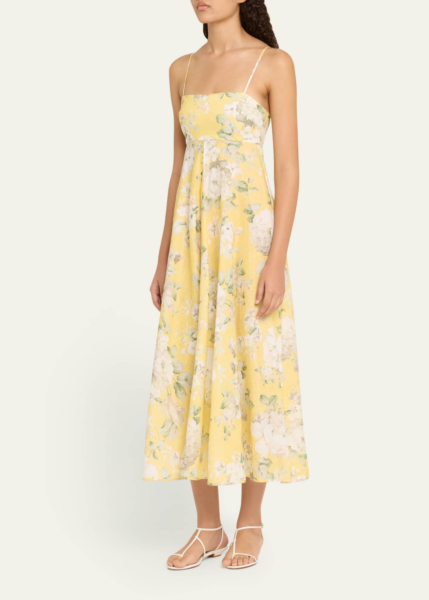 Zimmermann Acacia Floral Midi Dress Image 4 of 5