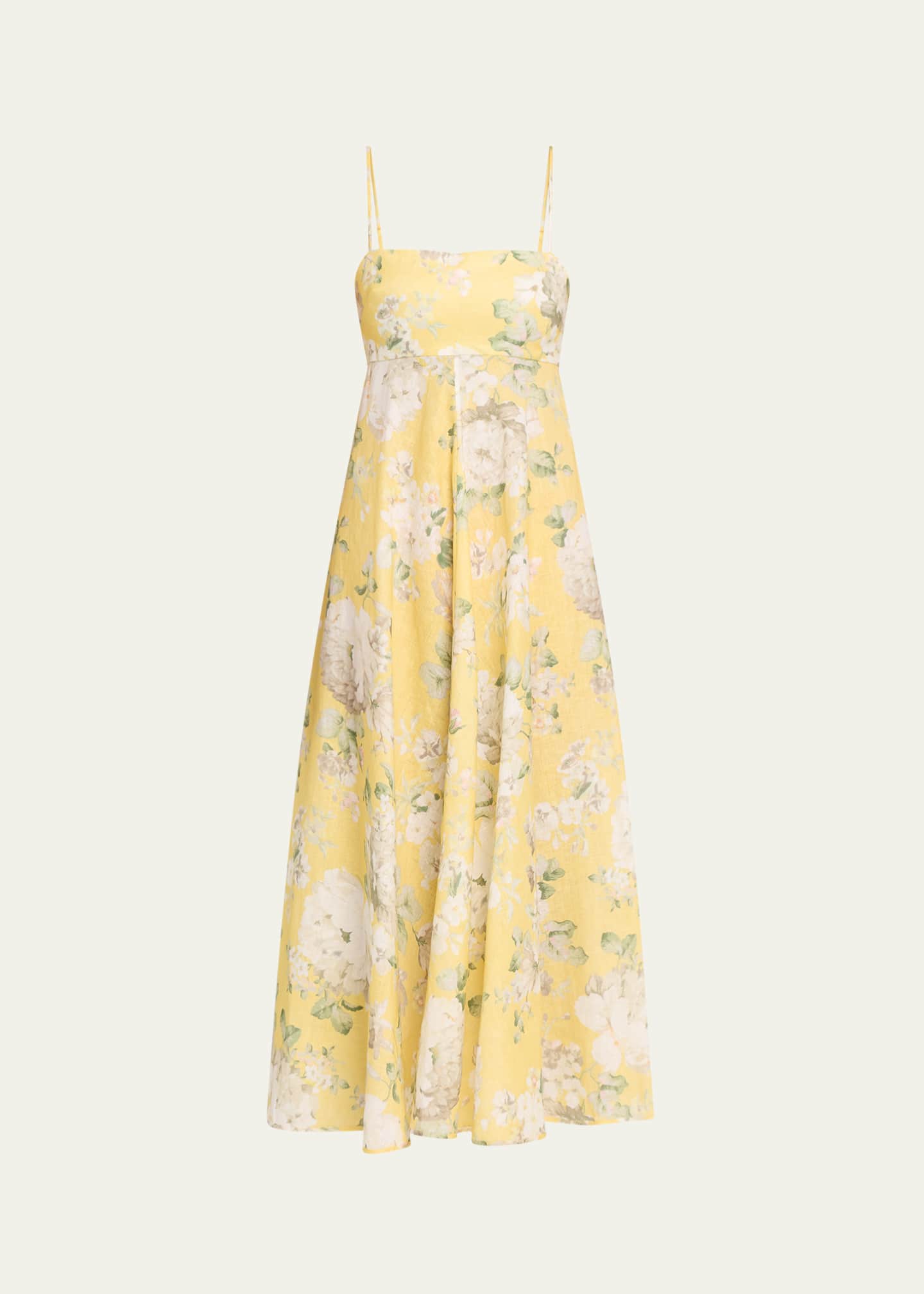 Zimmermann Acacia Floral Midi Dress Image 1 of 5