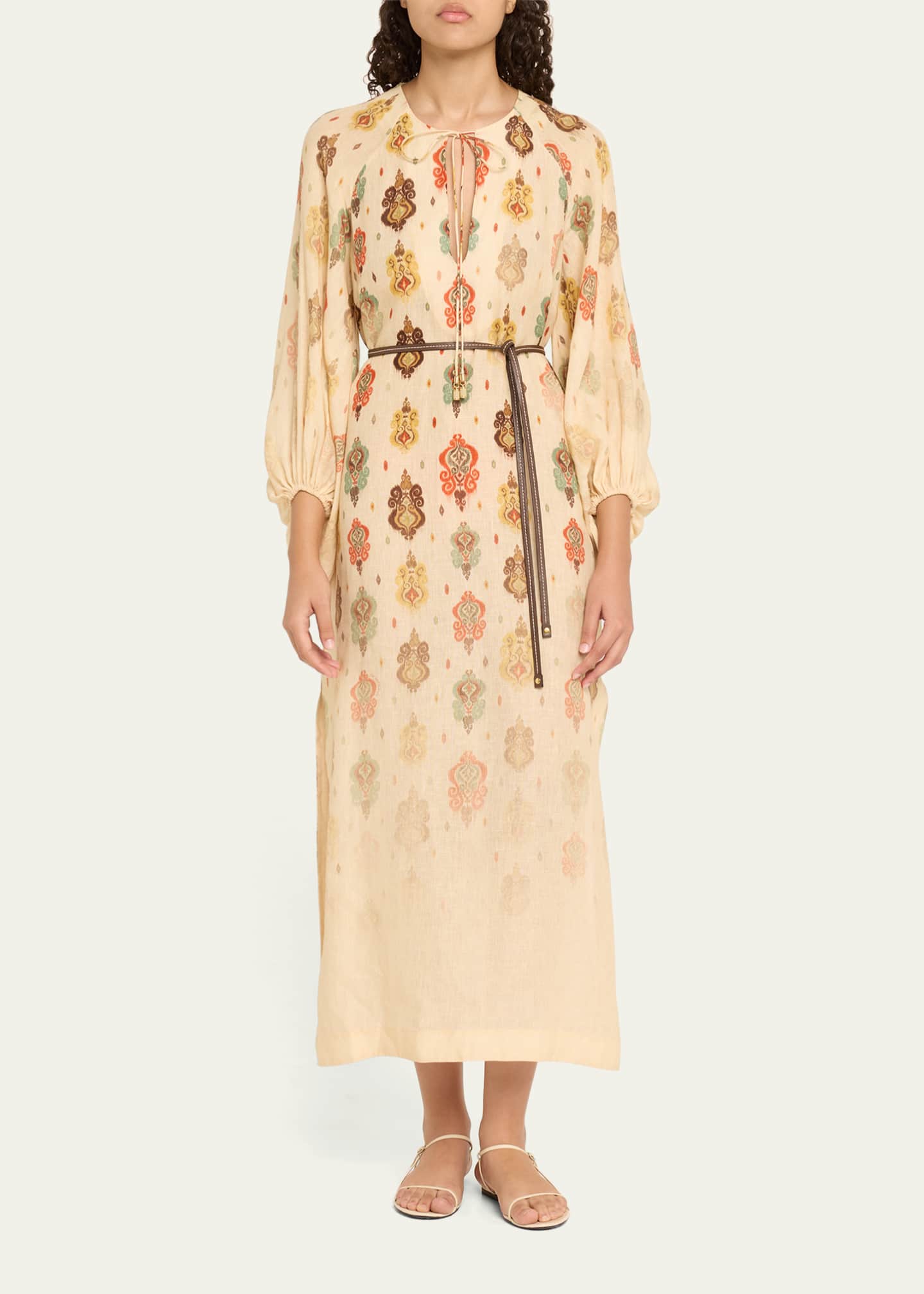 Zimmermann Wylie Ikat Midi Dress Image 2 of 5