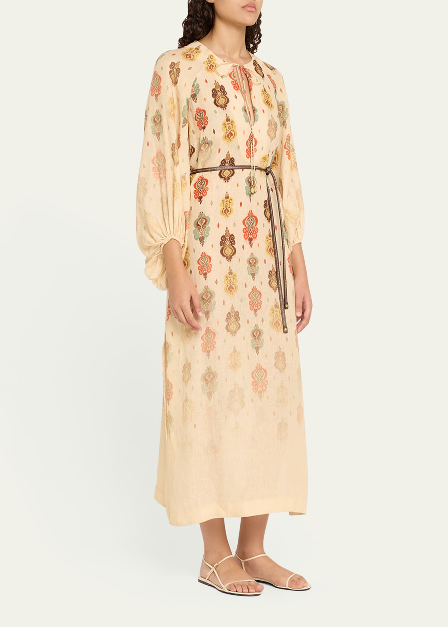 Zimmermann Wylie Ikat Midi Dress Image 4 of 5