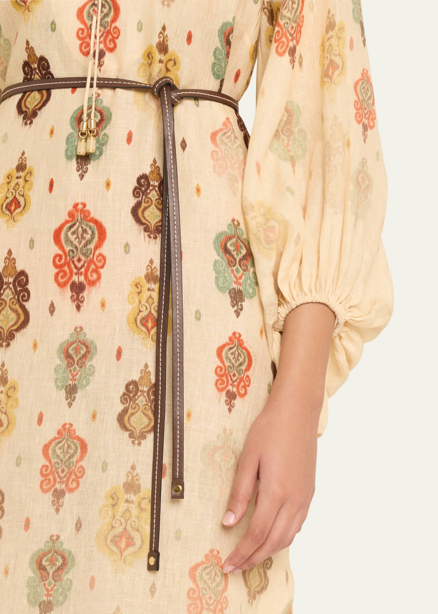 Zimmermann Wylie Ikat Midi Dress Image 5 of 5