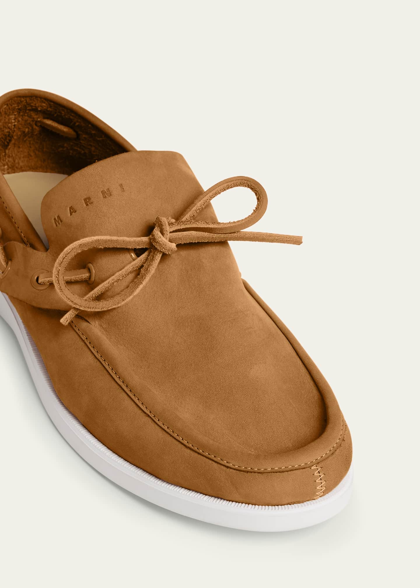 Marni Suede Moccasin Boat Shoes Image 3 of 3