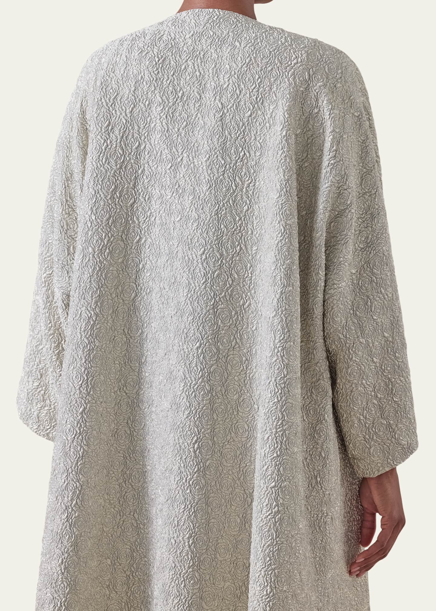 Eskandar Round-Neck Chinese Jacket (Very Long Length) Image 5 of 5