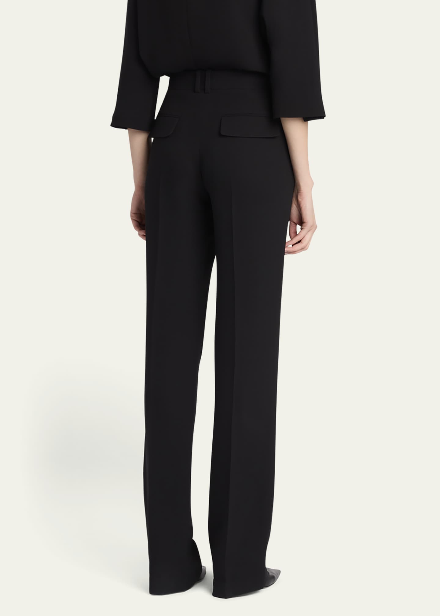 THE ROW Selvie Wide-Leg Silk Pants Image 6 of 7