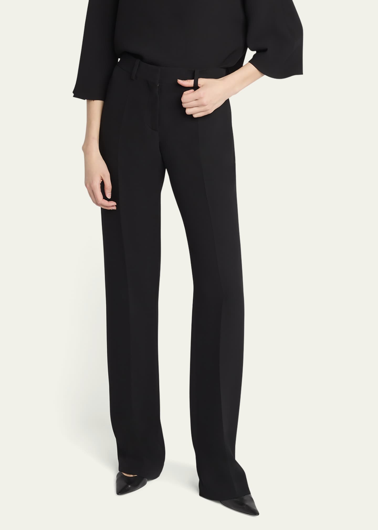 THE ROW Selvie Wide-Leg Silk Pants Image 7 of 7