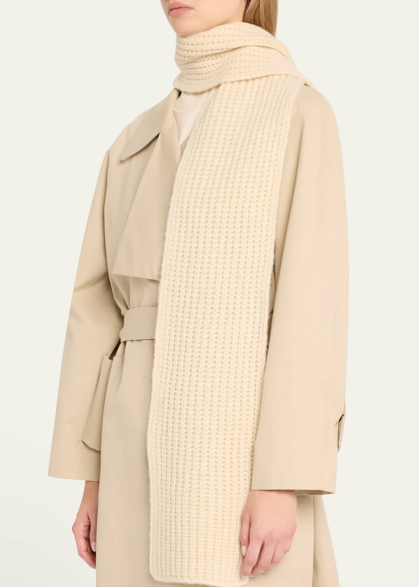 THE ROW Illy Cashmere Knit Scarf Image 3 of 4