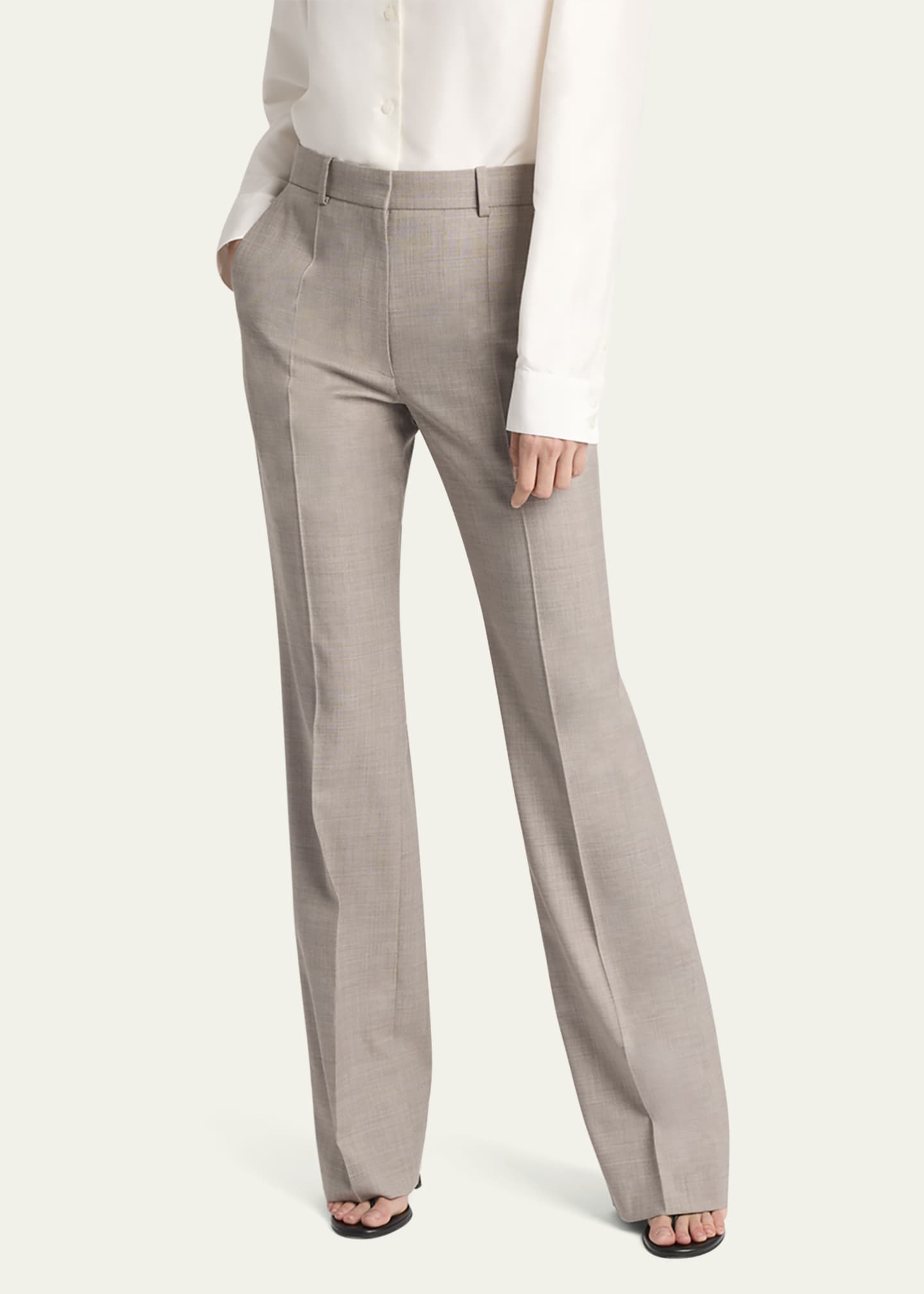 THE ROW Diane Straight-Leg Crepe Pants Image 7 of 7