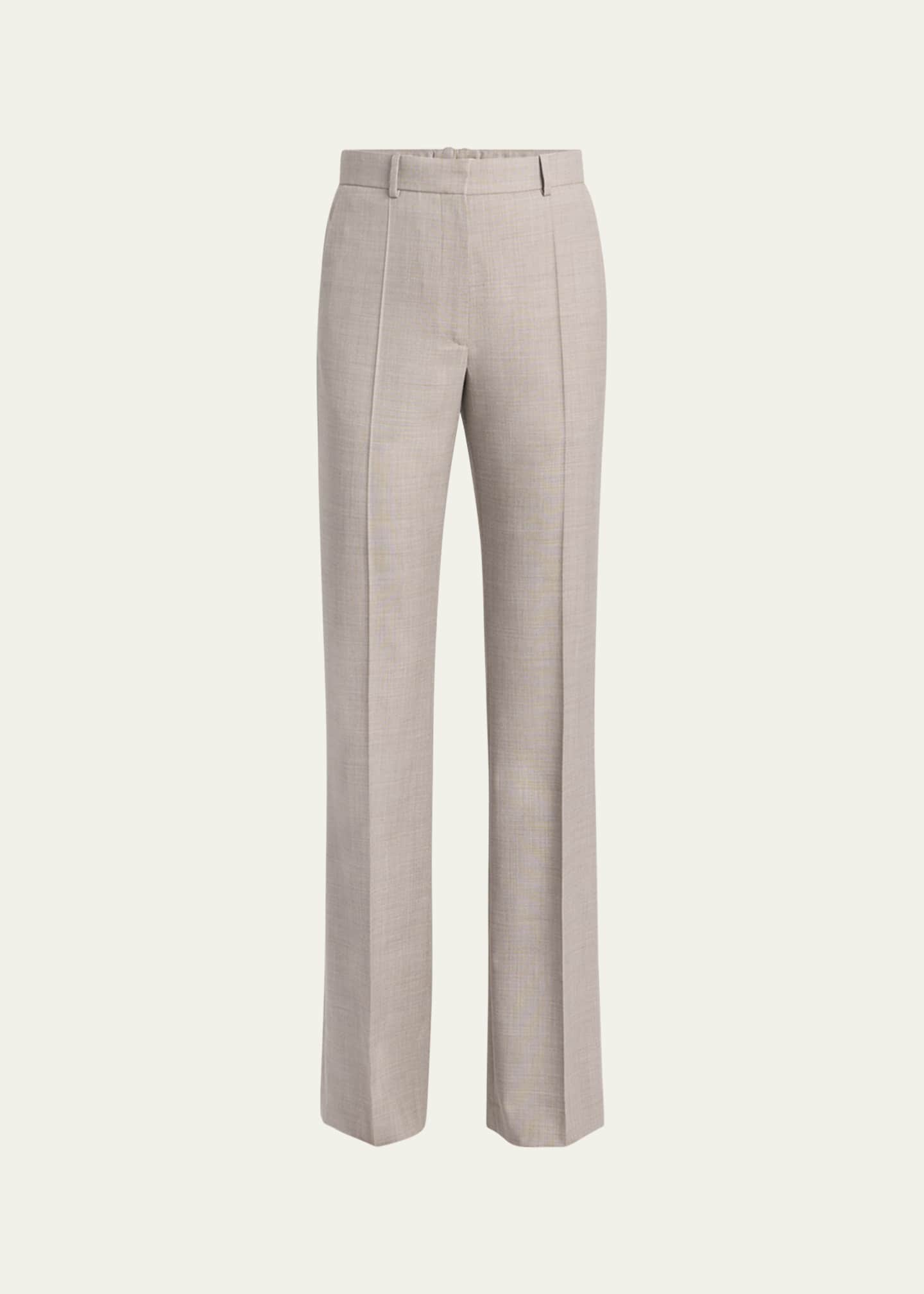 THE ROW Diane Straight-Leg Crepe Pants Image 1 of 7