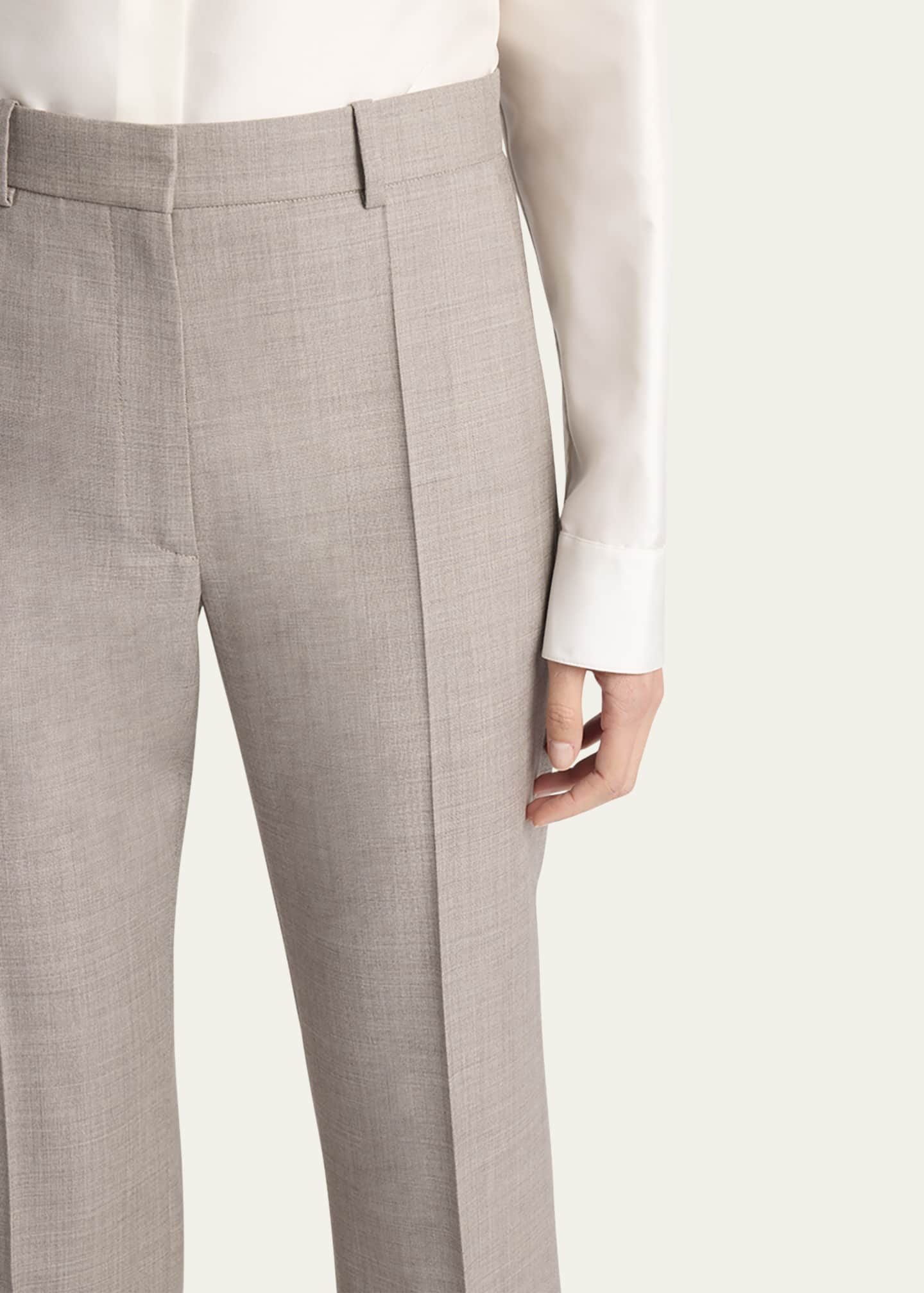 THE ROW Diane Straight-Leg Crepe Pants Image 5 of 7