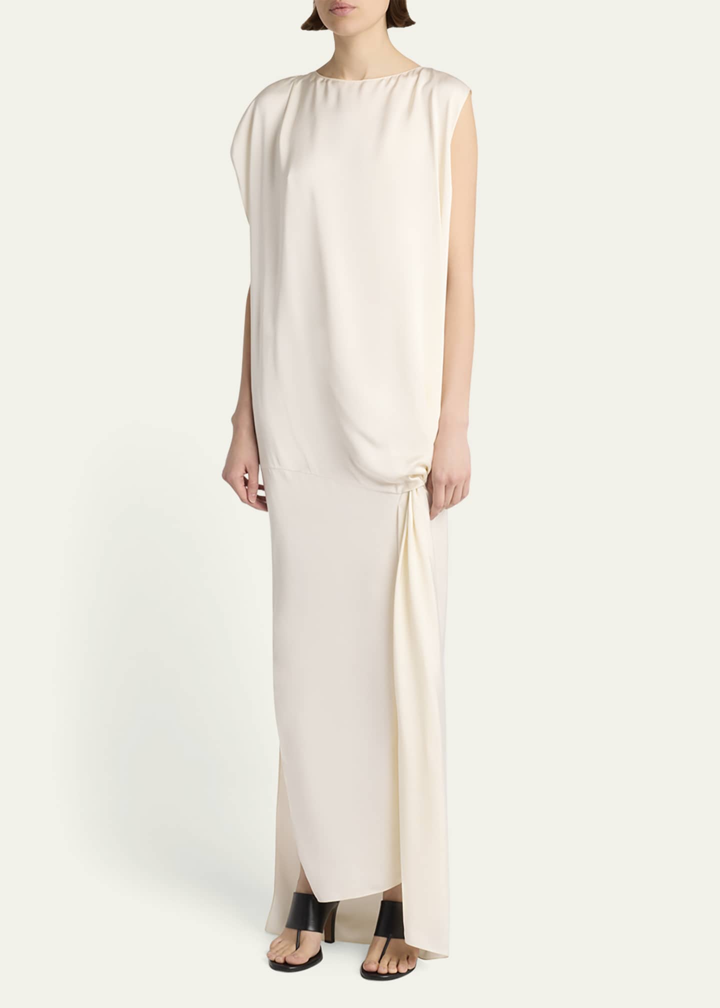 THE ROW Esmee Twisted Satin Maxi Shift Dress Image 3 of 7