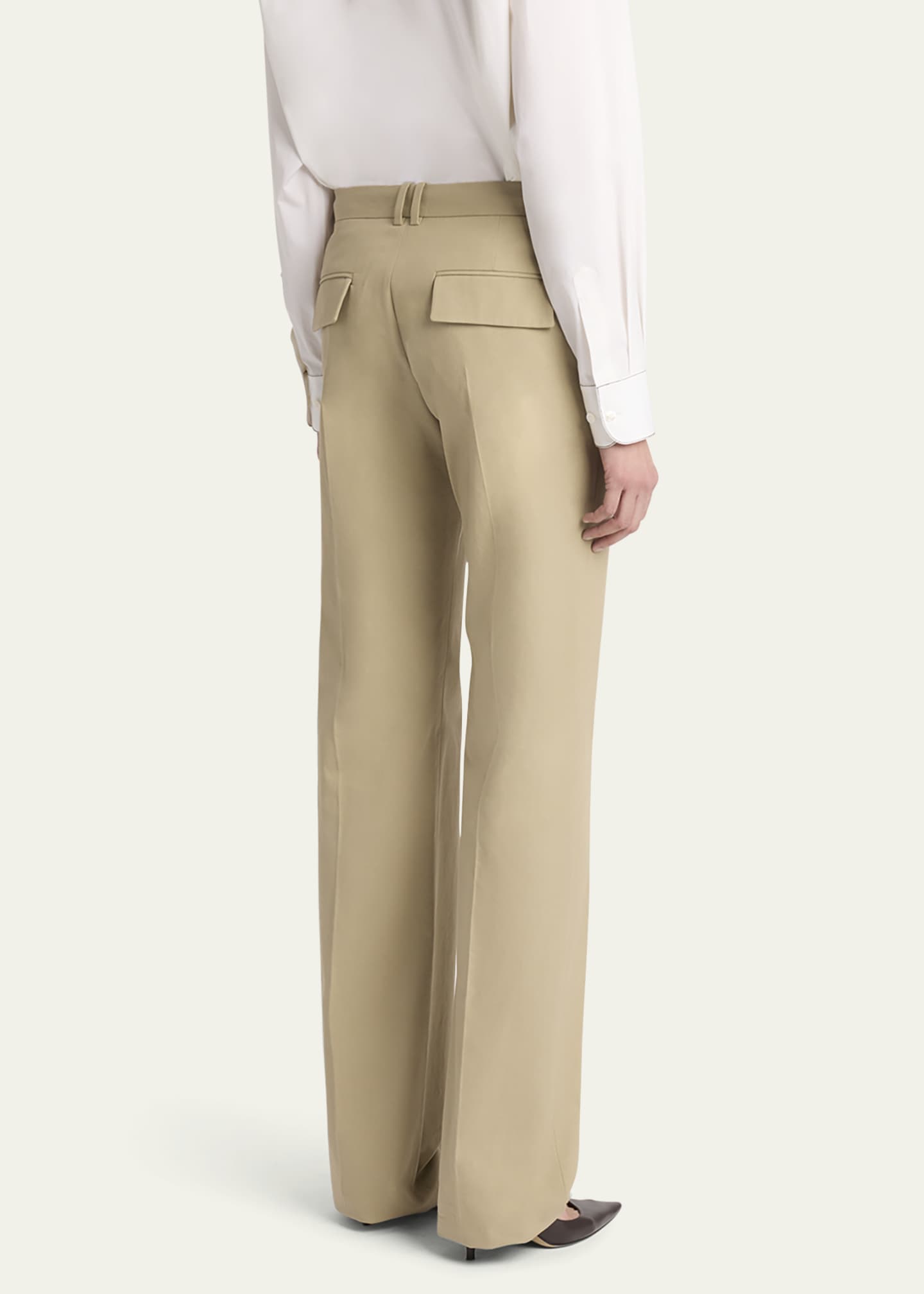 THE ROW Selvie Straight-Leg Crepe Pants Image 6 of 7