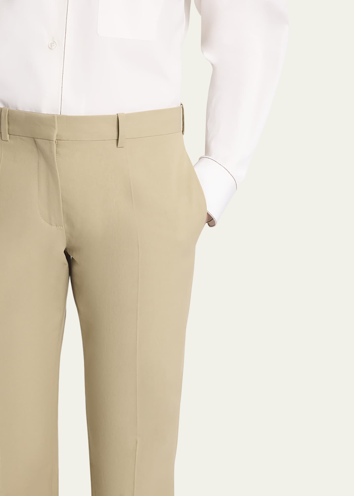 THE ROW Selvie Straight-Leg Crepe Pants Image 5 of 7