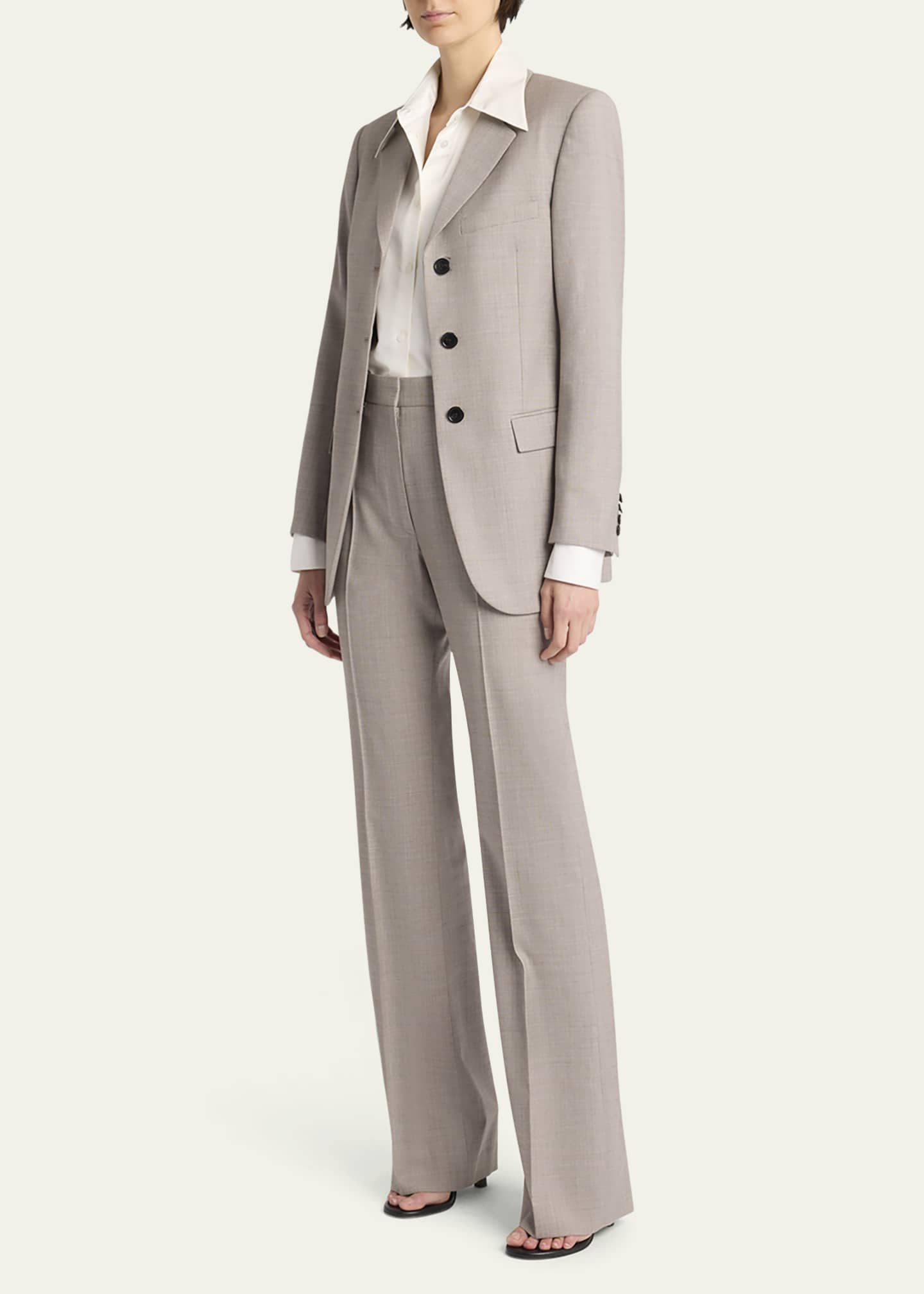 THE ROW Selene Single-Breasted Blazer Jacket Image 2 of 7