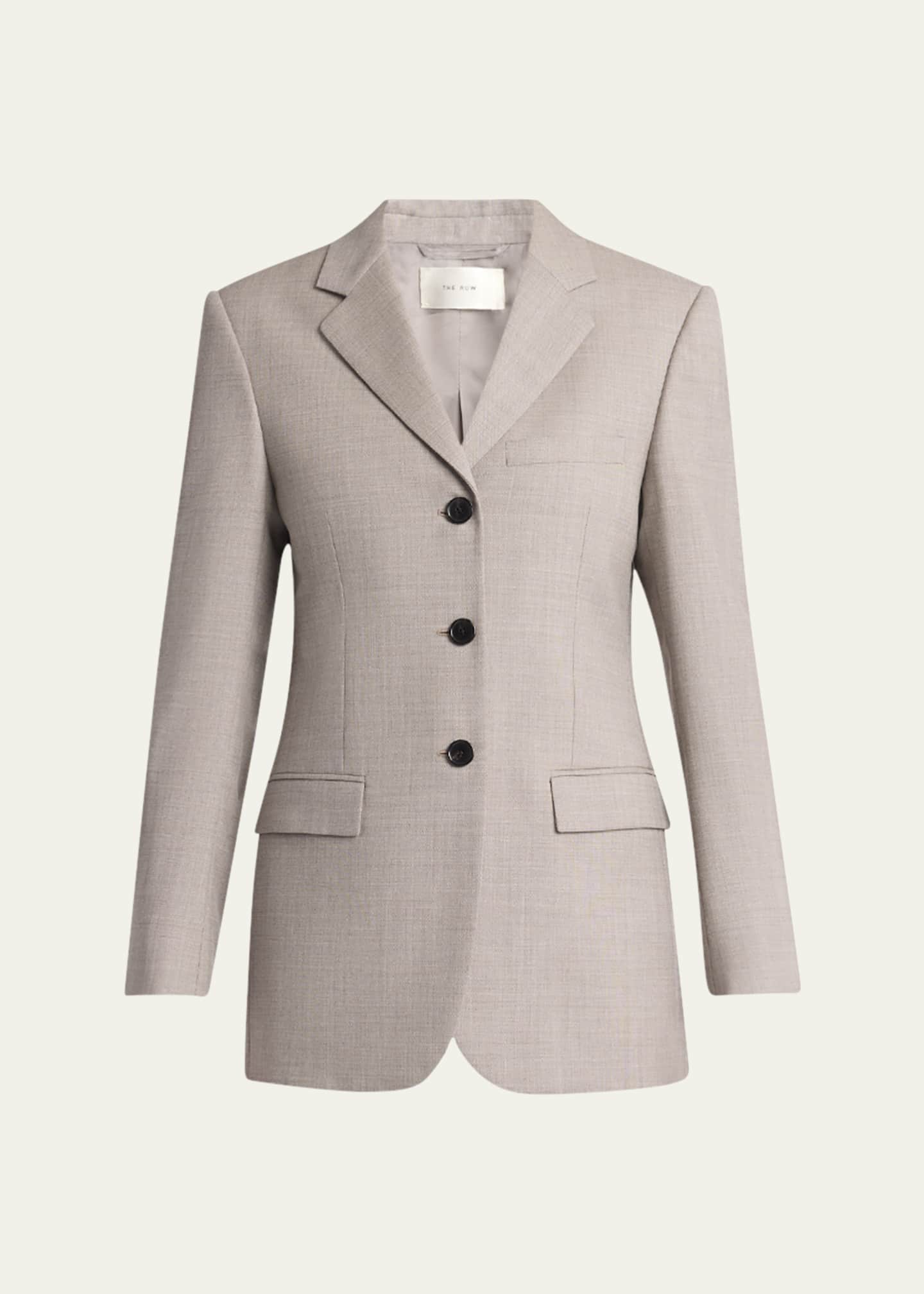 THE ROW Selene Single-Breasted Blazer Jacket Image 1 of 7